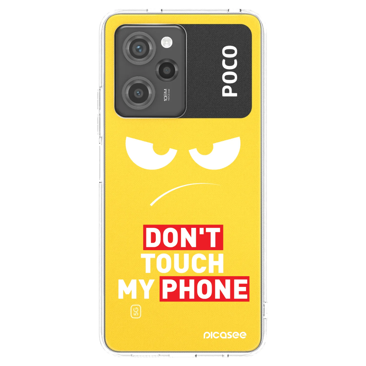 Picasee silikonska prozirna maskica za Xiaomi Poco X5 Pro - Angry Eyes - Transparent