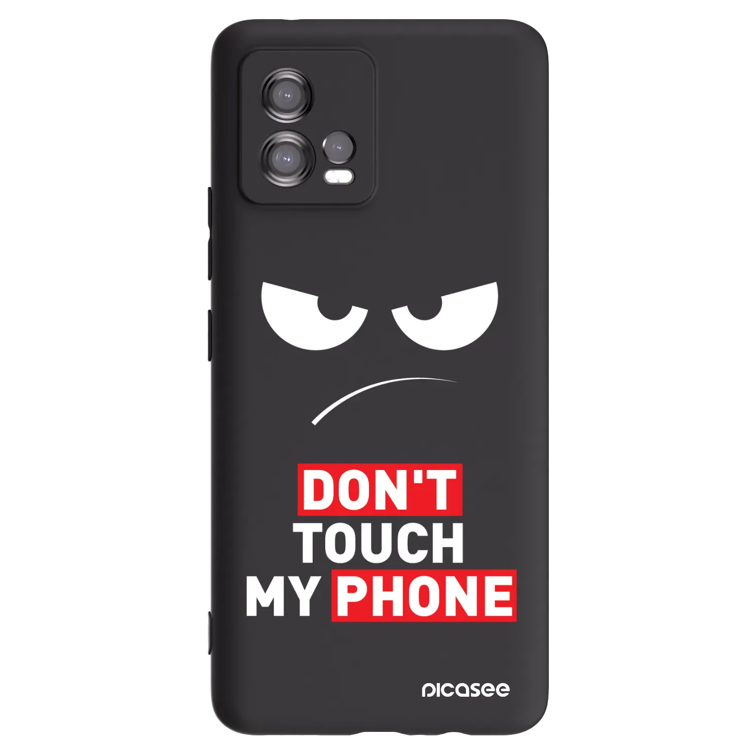 Picasee crna silikonska maskica za Motorola Moto G72 - Angry Eyes - Transparent