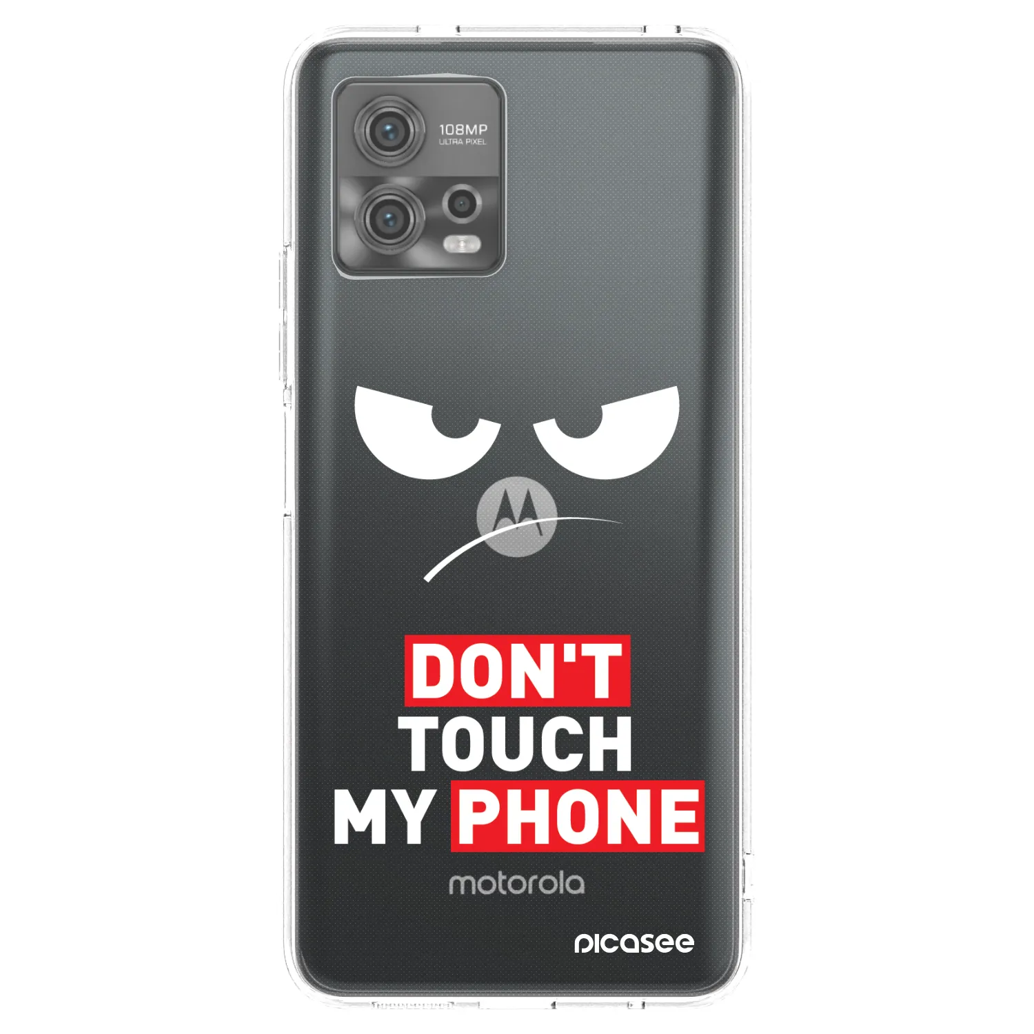 Picasee silikonska prozirna maskica za Motorola Moto G72 - Angry Eyes - Transparent