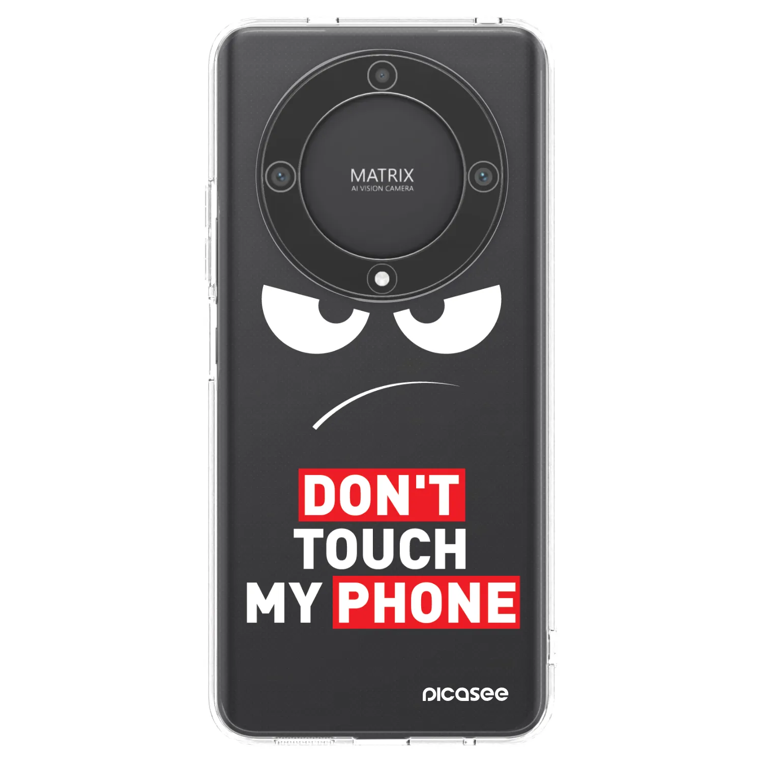 Picasee silikonska prozirna maskica za Honor Magic5 Lite 5G - Angry Eyes - Transparent