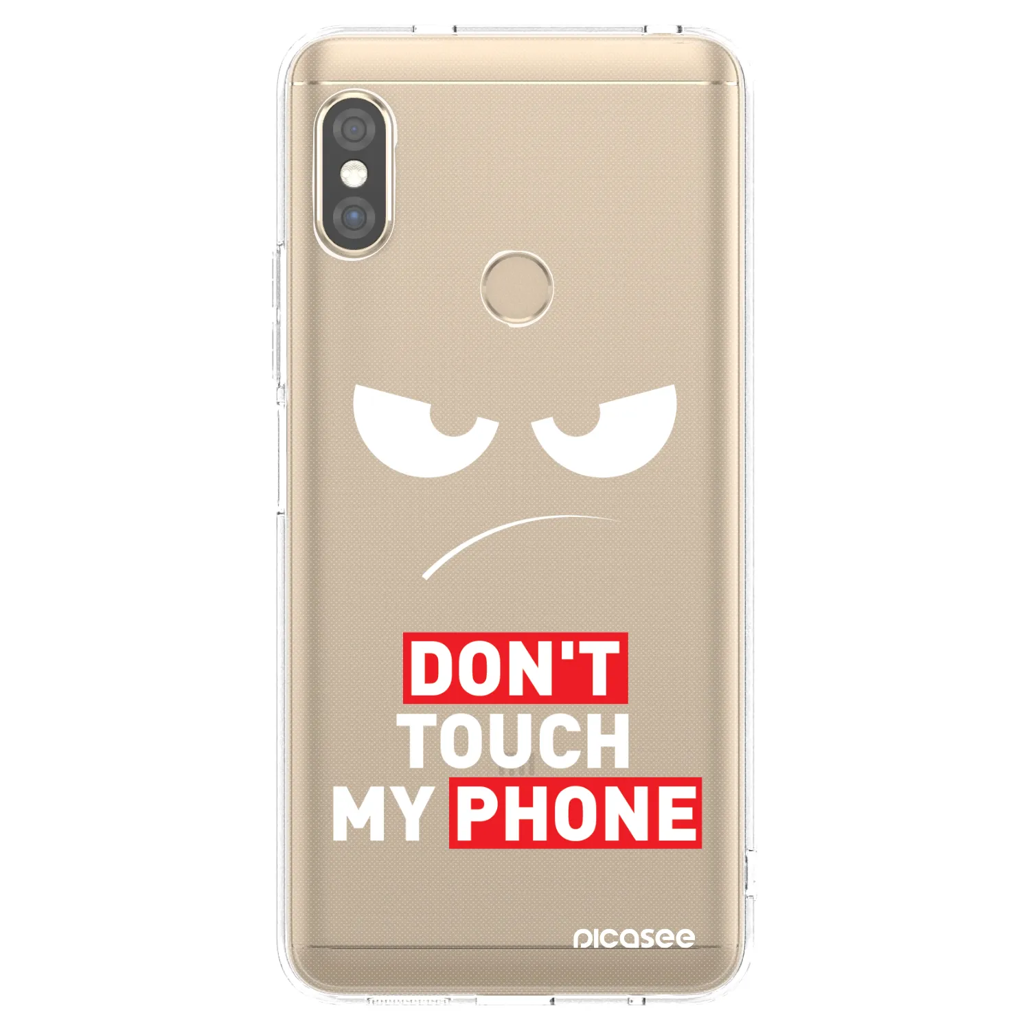 Picasee silikonska prozirna maskica za Xiaomi Redmi Note 5 Global - Angry Eyes - Transparent