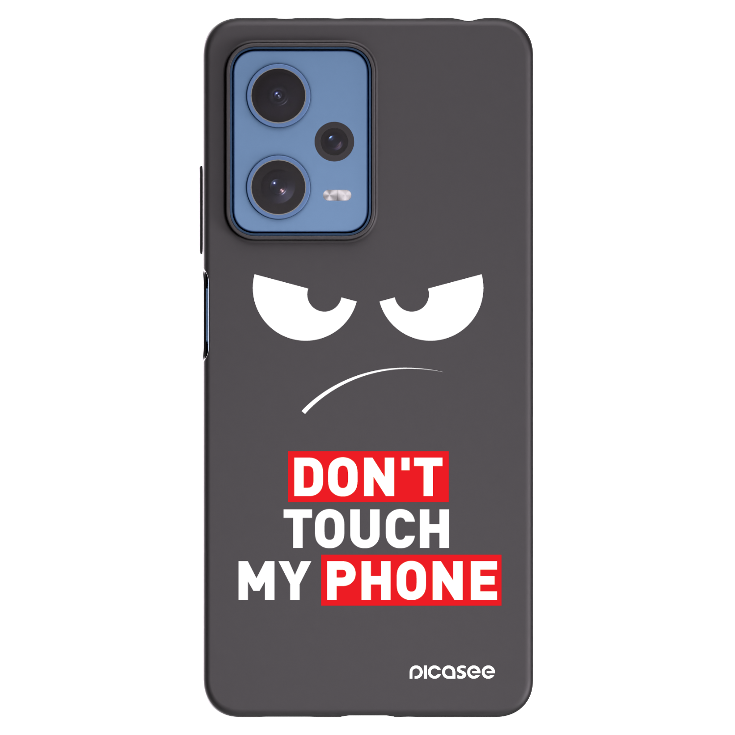 Picasee crna silikonska maskica za Xiaomi Redmi Note 12 Pro 5G - Angry Eyes - Transparent