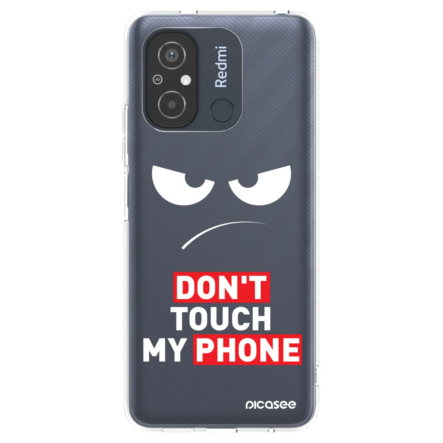 Picasee silikonska prozirna maskica za Xiaomi Redmi 12C - Angry Eyes - Transparent