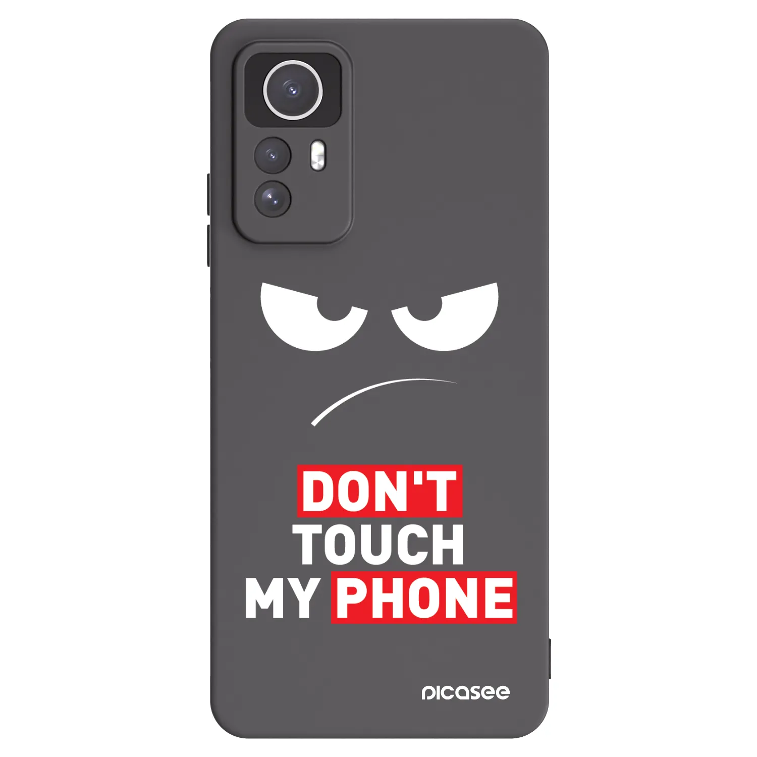 Picasee crna silikonska maskica za Xiaomi Redmi Note 12S - Angry Eyes - Transparent