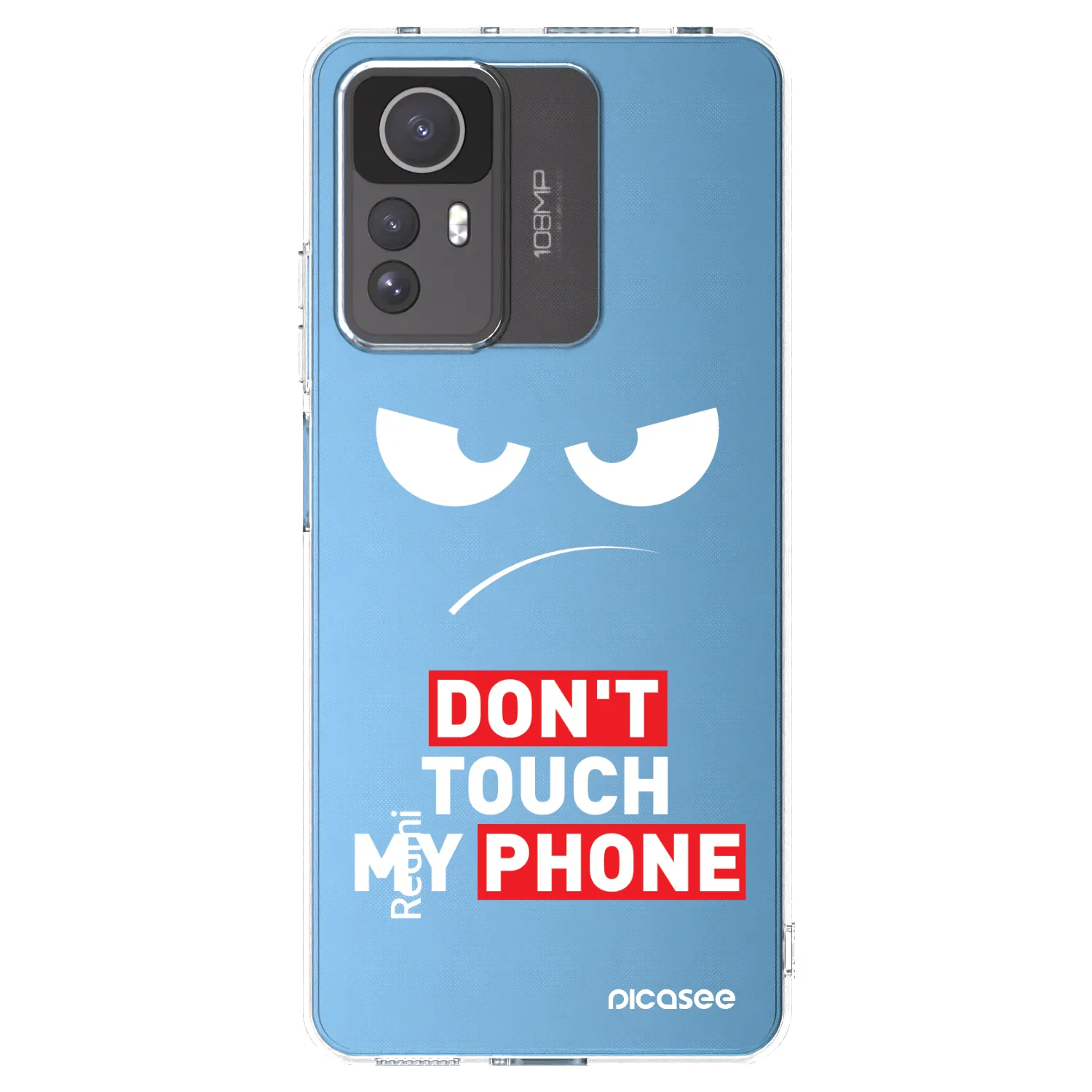 Picasee silikonska prozirna maskica za Xiaomi Redmi Note 12S - Angry Eyes - Transparent