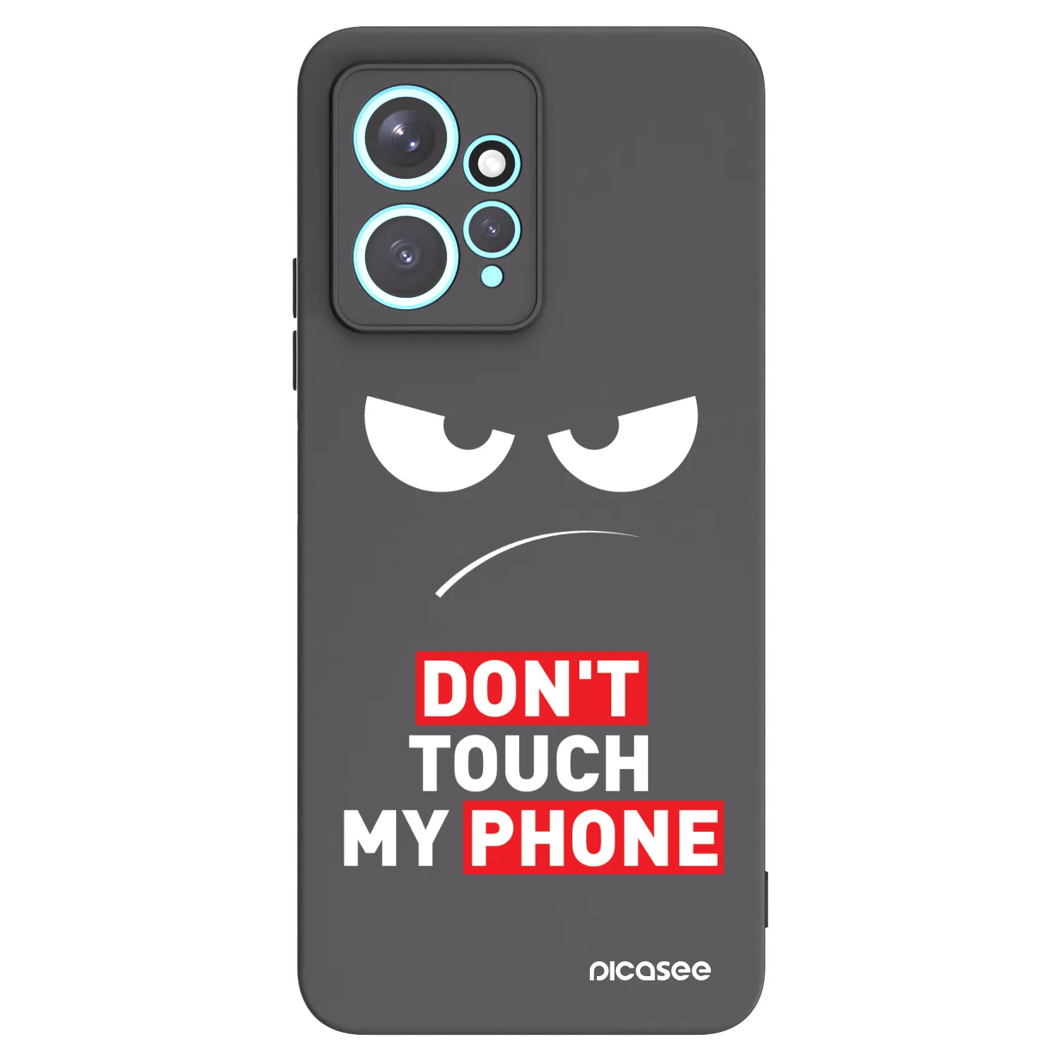 Picasee crna silikonska maskica za Xiaomi Redmi Note 12 4G - Angry Eyes - Transparent