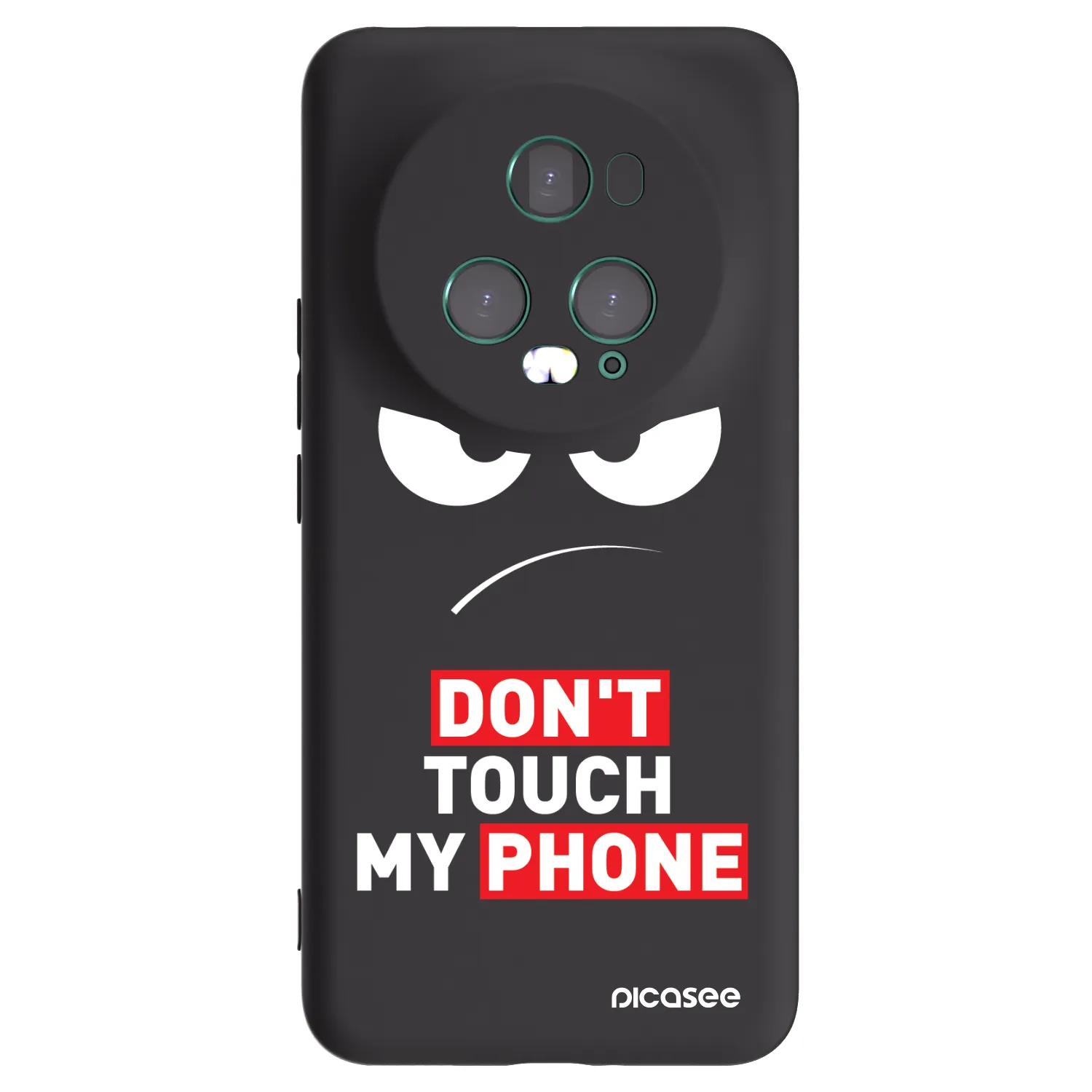 Picasee crna silikonska maskica za Honor Magic5 Pro - Angry Eyes - Transparent