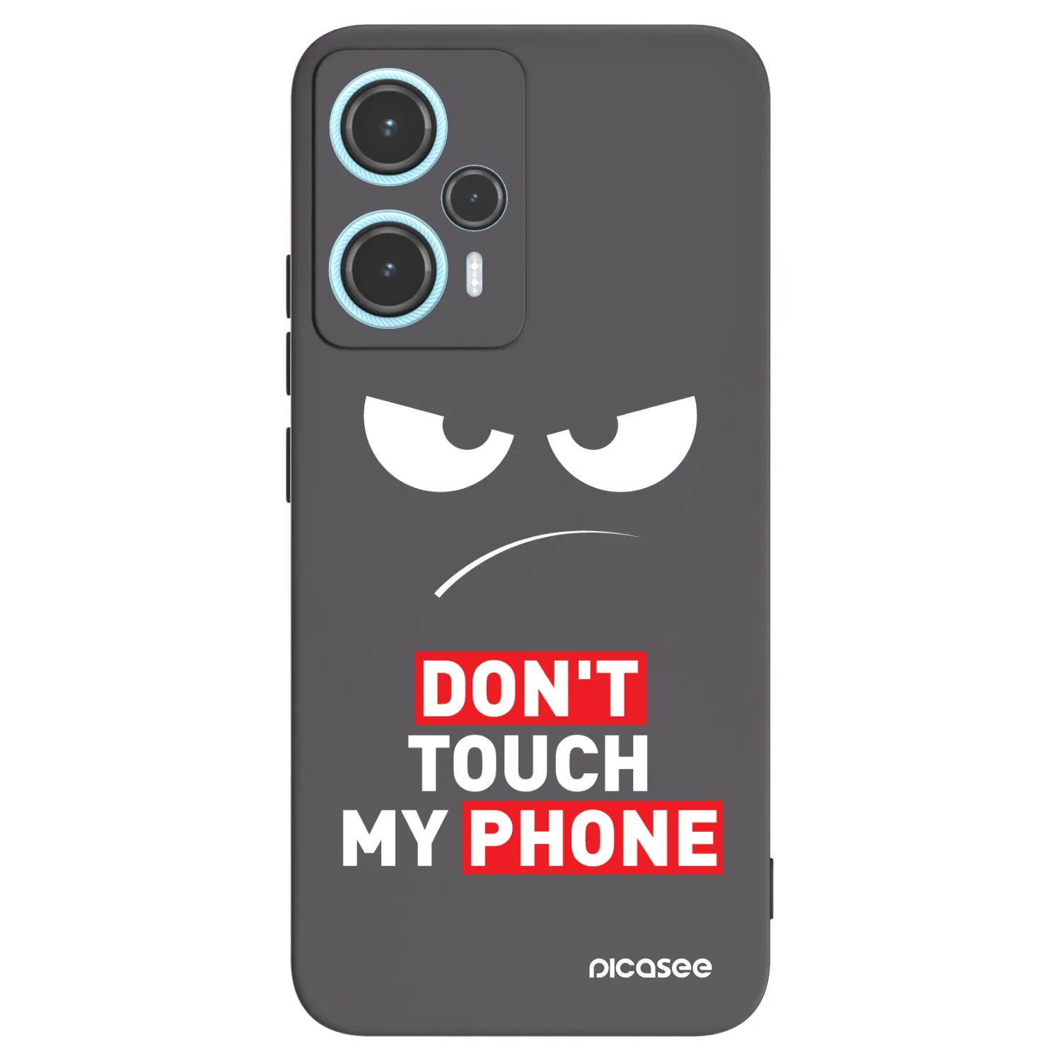 Picasee crna silikonska maskica za Xiaomi Poco F5 - Angry Eyes - Transparent