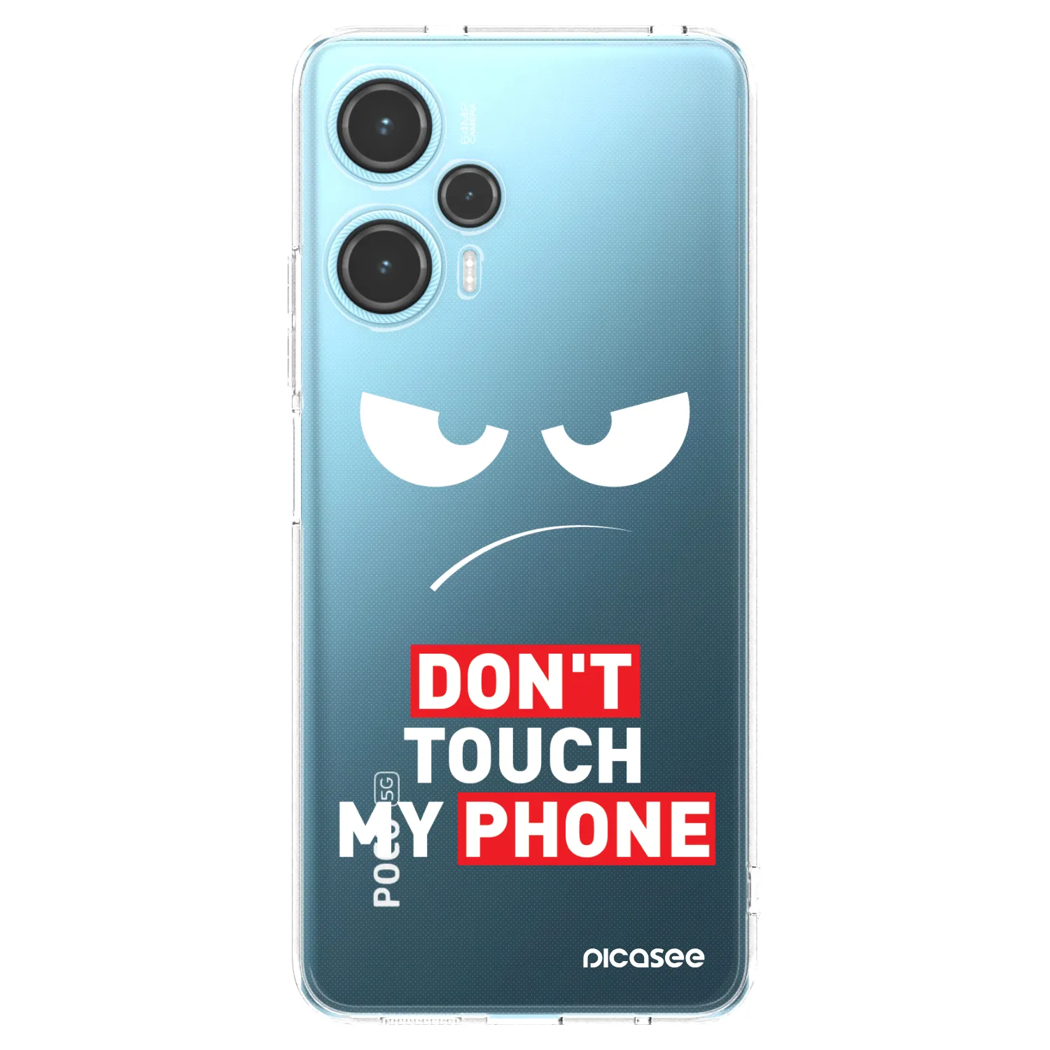 Picasee silikonska prozirna maskica za Xiaomi Poco F5 - Angry Eyes - Transparent