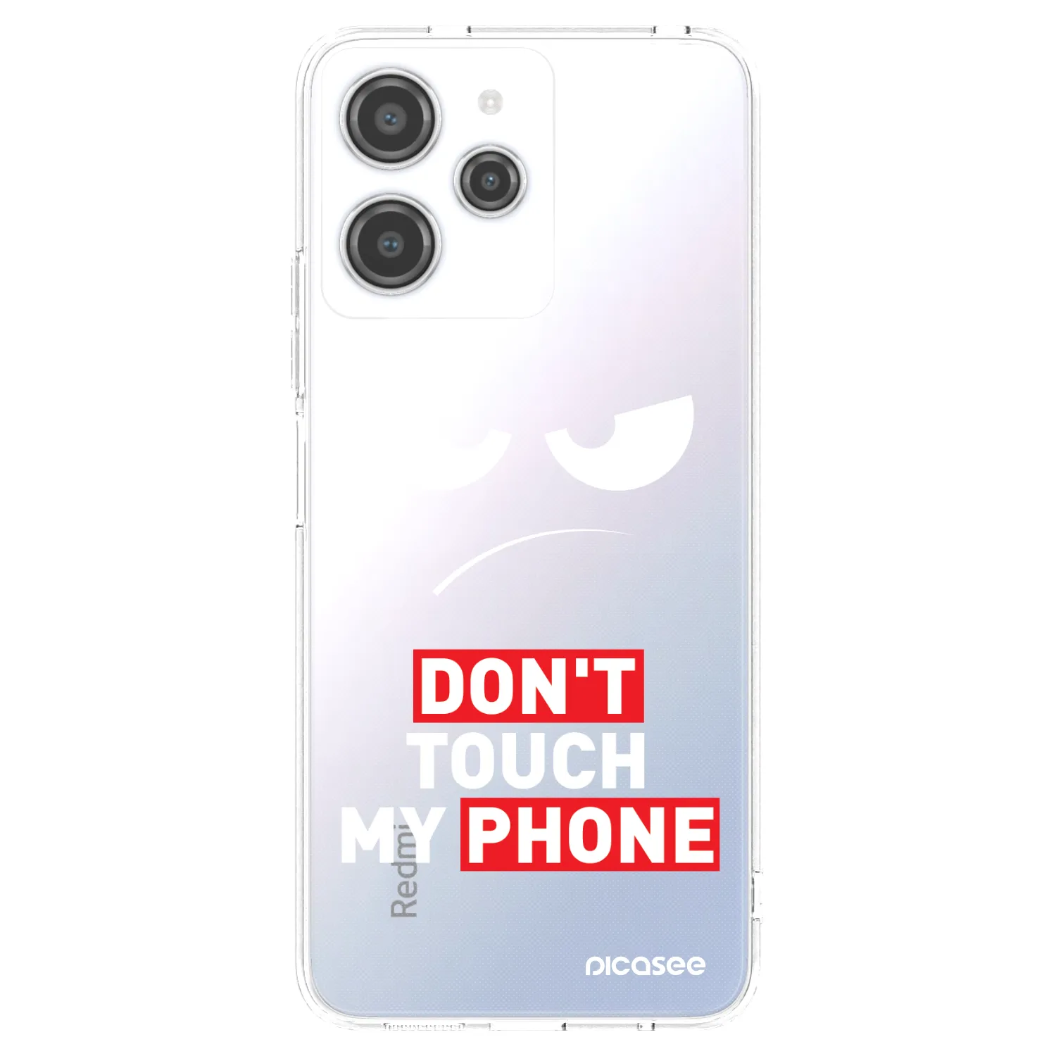 Picasee silikonska prozirna maskica za Xiaomi Redmi 12 4G - Angry Eyes - Transparent