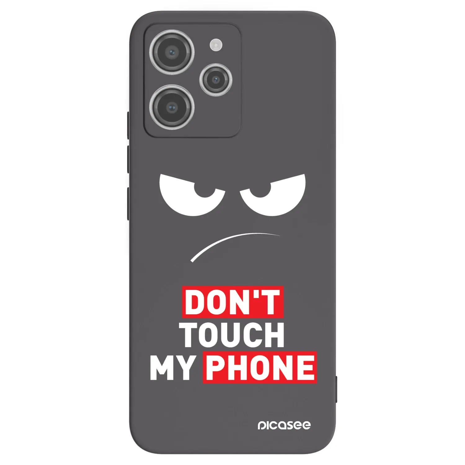 Picasee crna silikonska maskica za Xiaomi Redmi 12 4G - Angry Eyes - Transparent