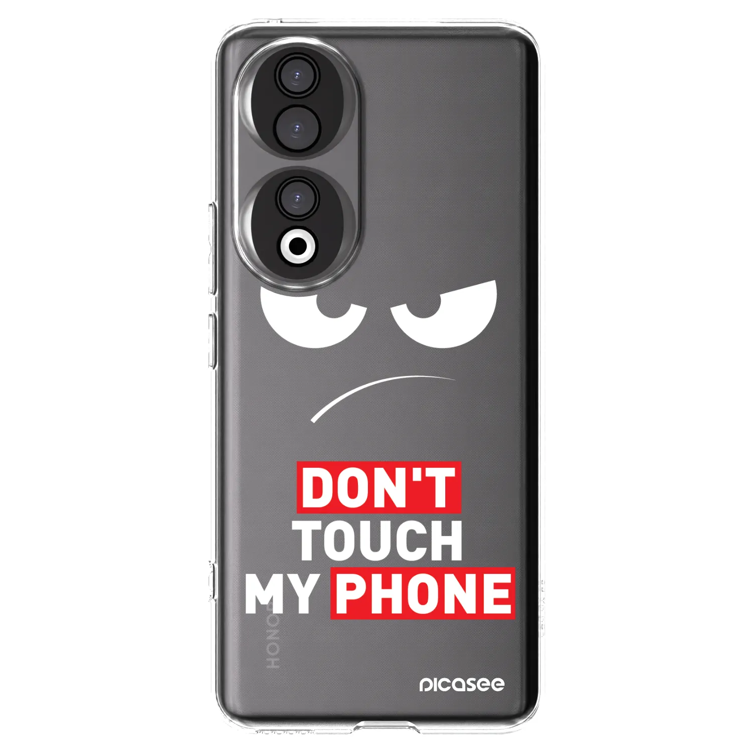 Picasee silikonska prozirna maskica za Honor 90 5G - Angry Eyes - Transparent