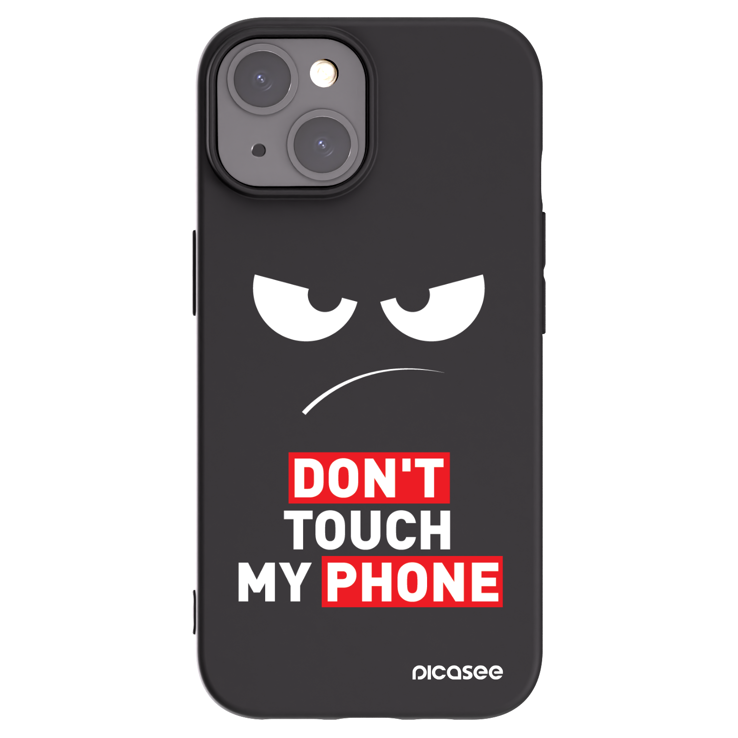 Picasee crna silikonska maskica za Apple iPhone 15 - Angry Eyes - Transparent