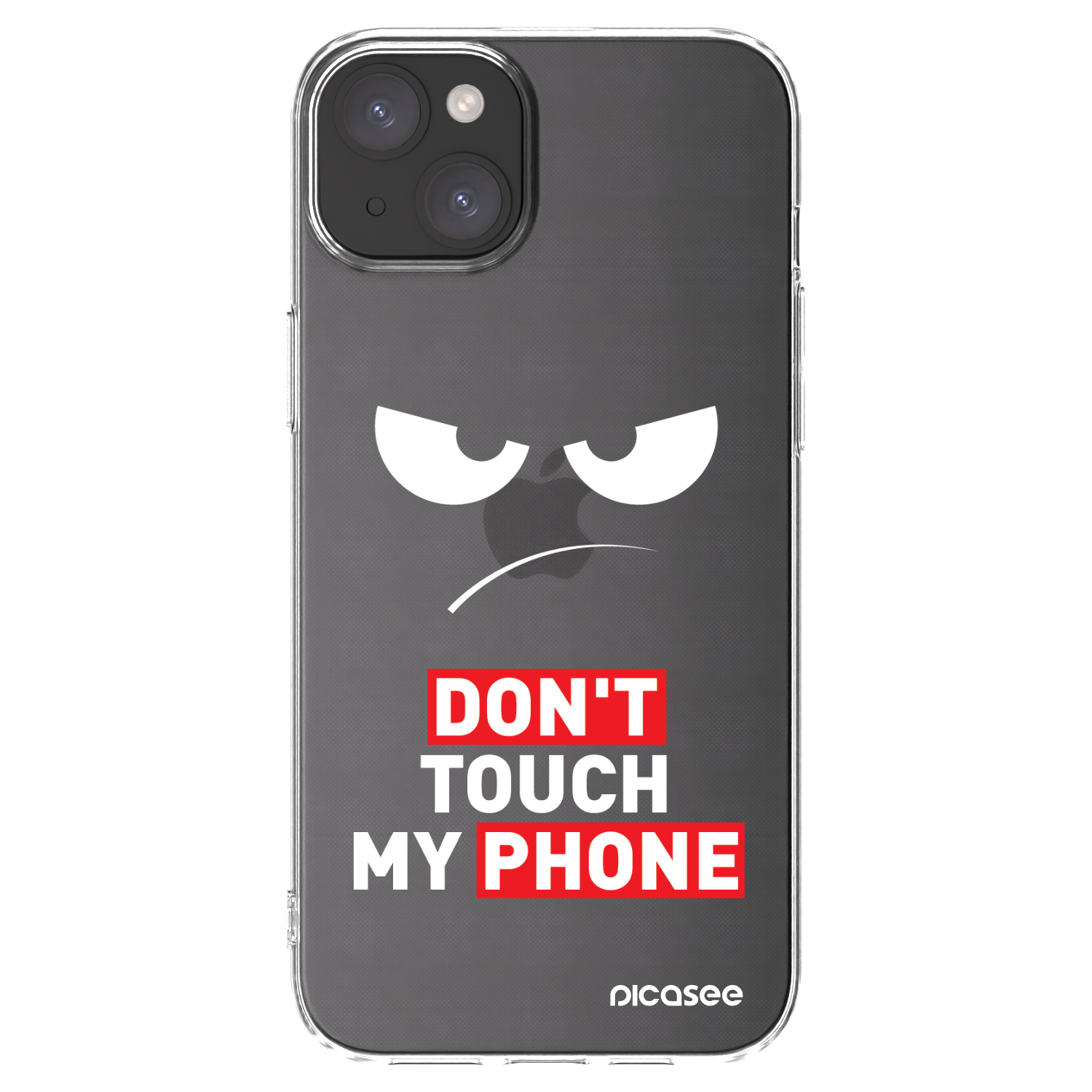 Picasee silikonska prozirna maskica za Apple iPhone 15 Plus - Angry Eyes - Transparent