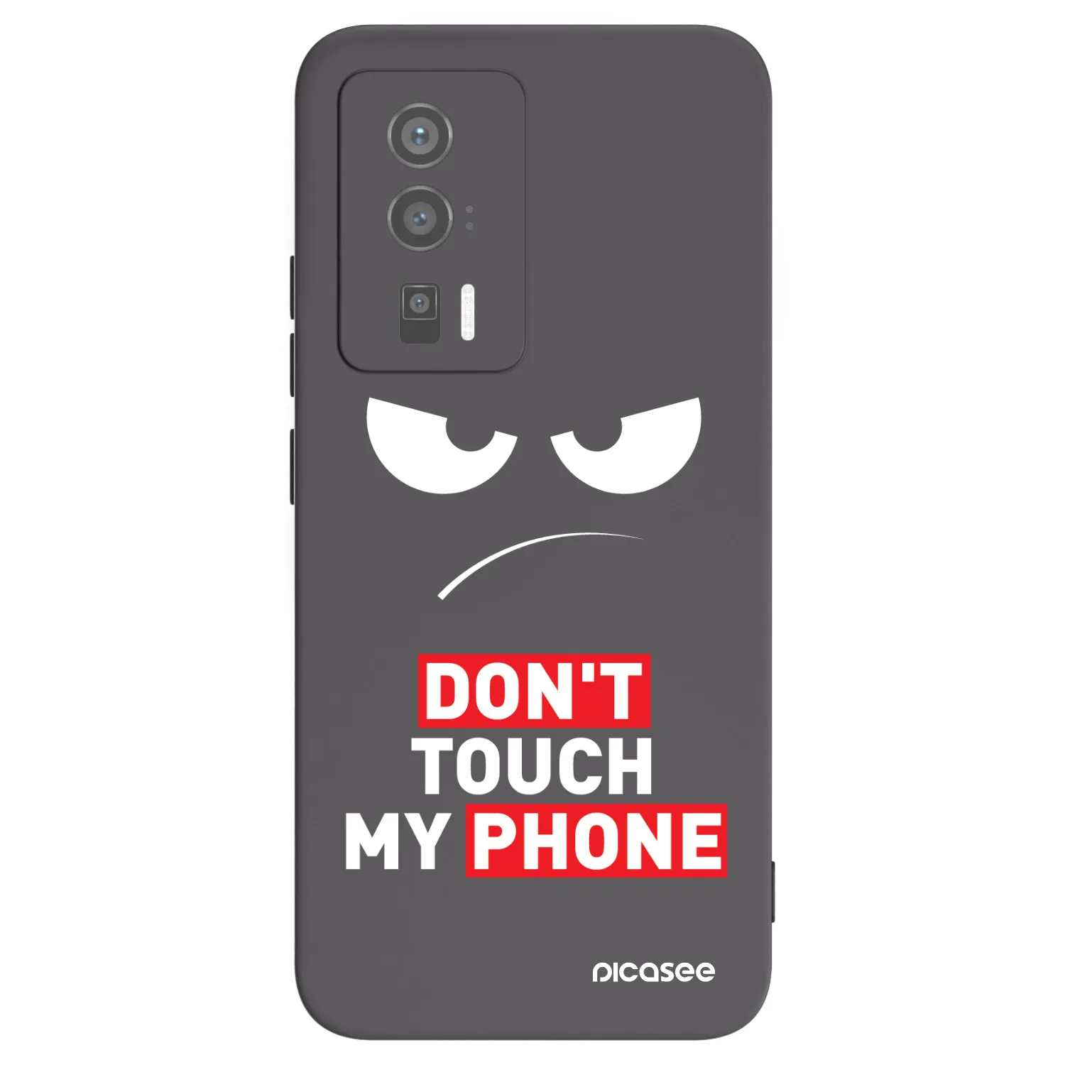 Picasee crna silikonska maskica za Xiaomi Poco F5 Pro 5G - Angry Eyes - Transparent