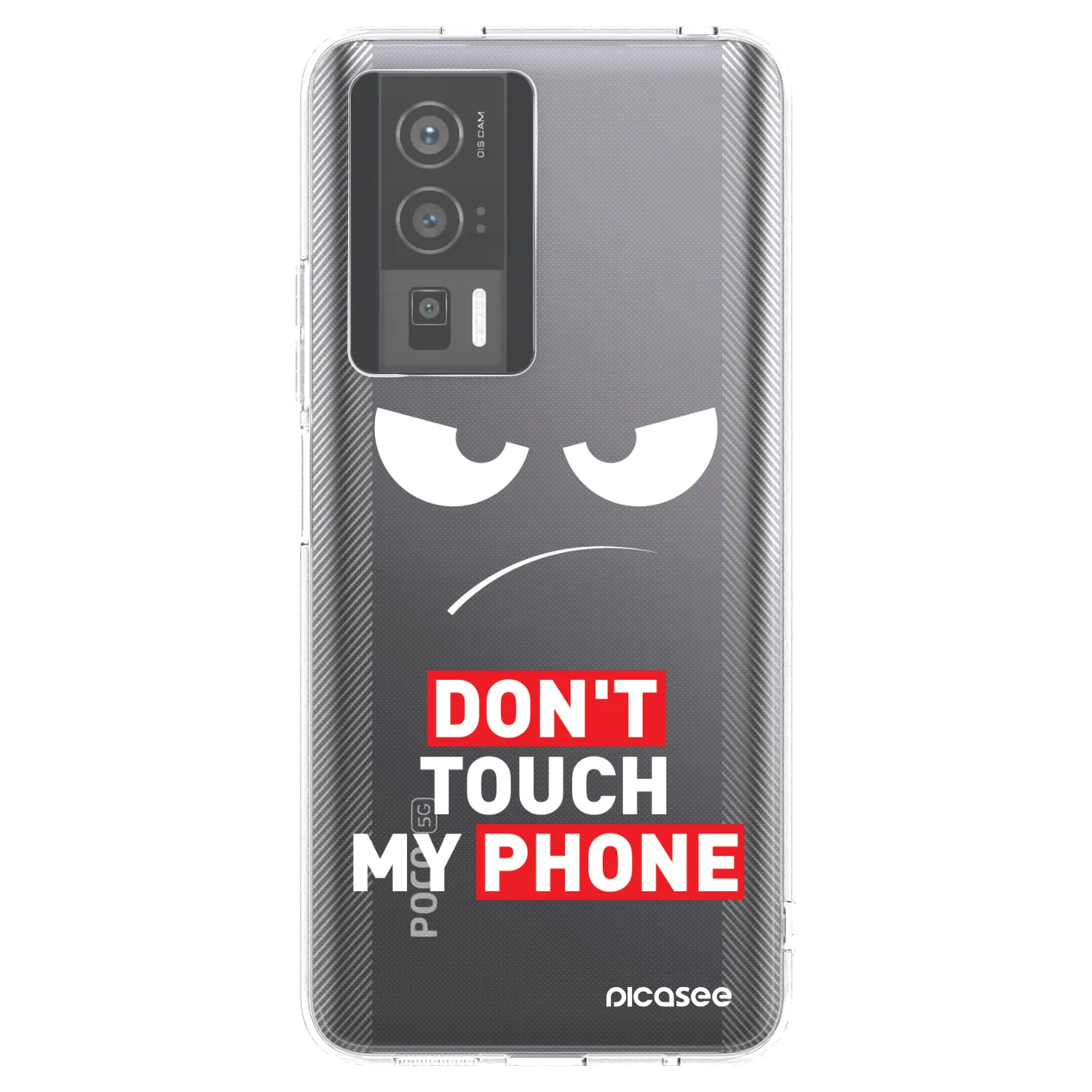 Picasee silikonska prozirna maskica za Xiaomi Poco F5 Pro 5G - Angry Eyes - Transparent