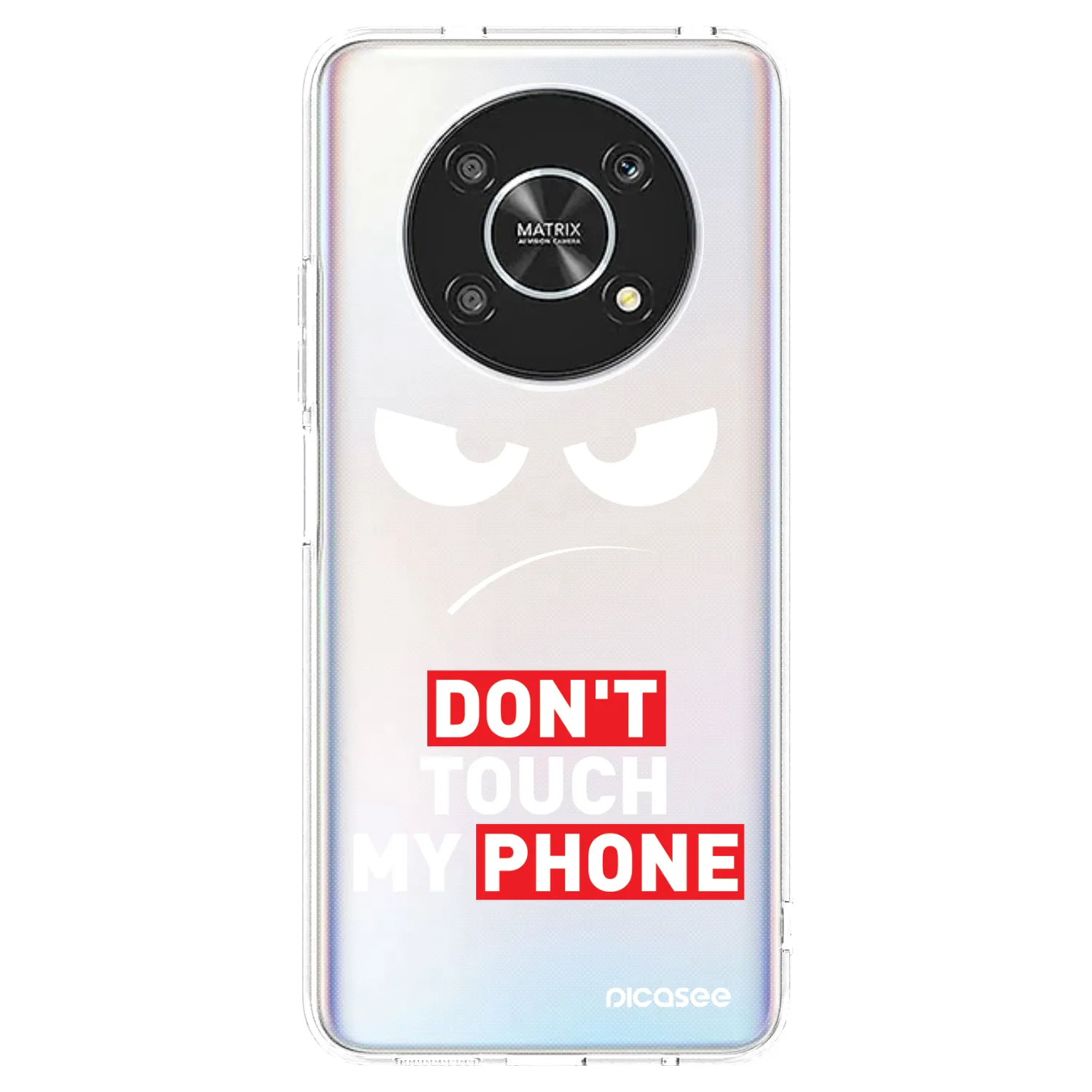 Picasee silikonska prozirna maskica za Honor Magic4 Lite 5G - Angry Eyes - Transparent