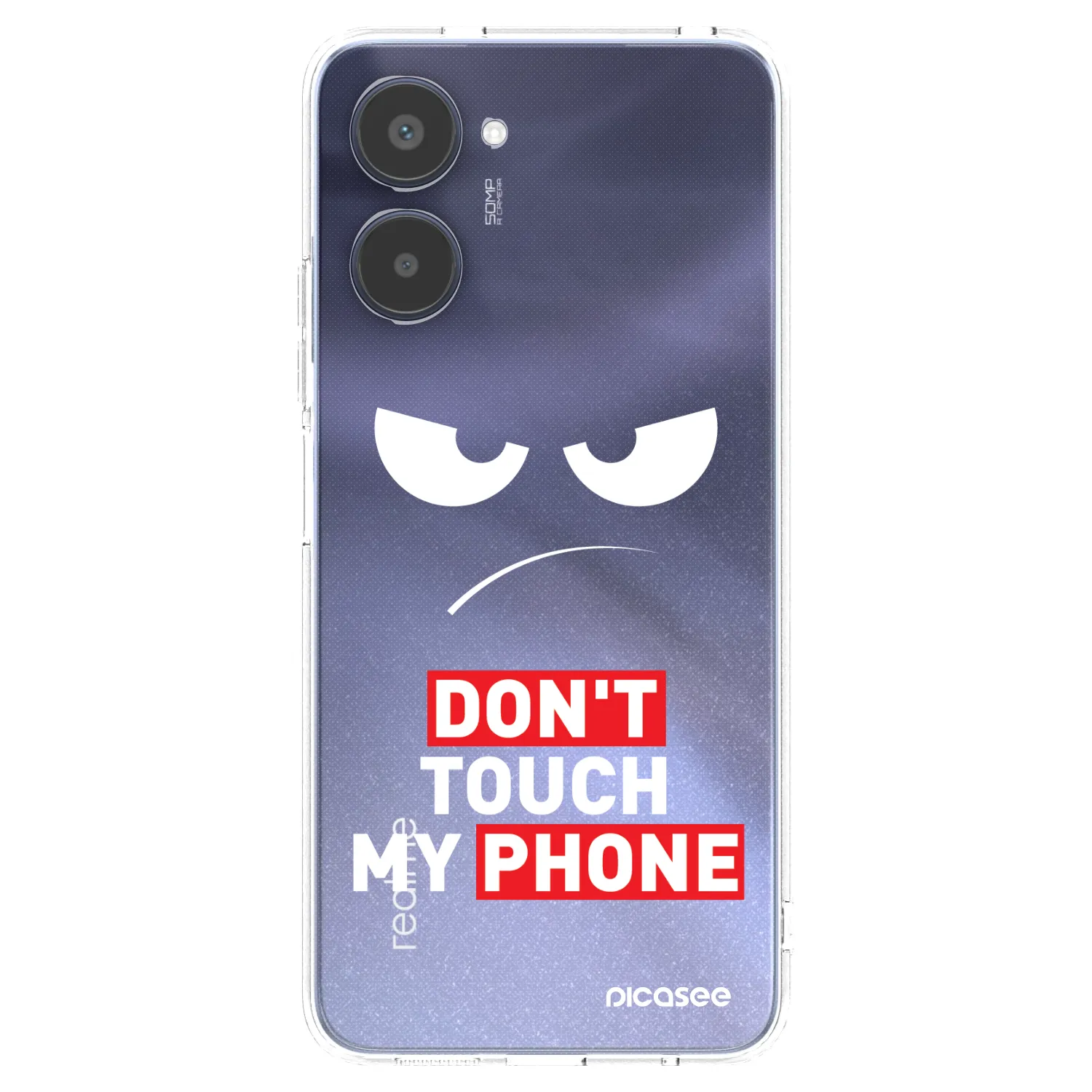 Picasee silikonska prozirna maskica za Realme 10 4G - Angry Eyes - Transparent