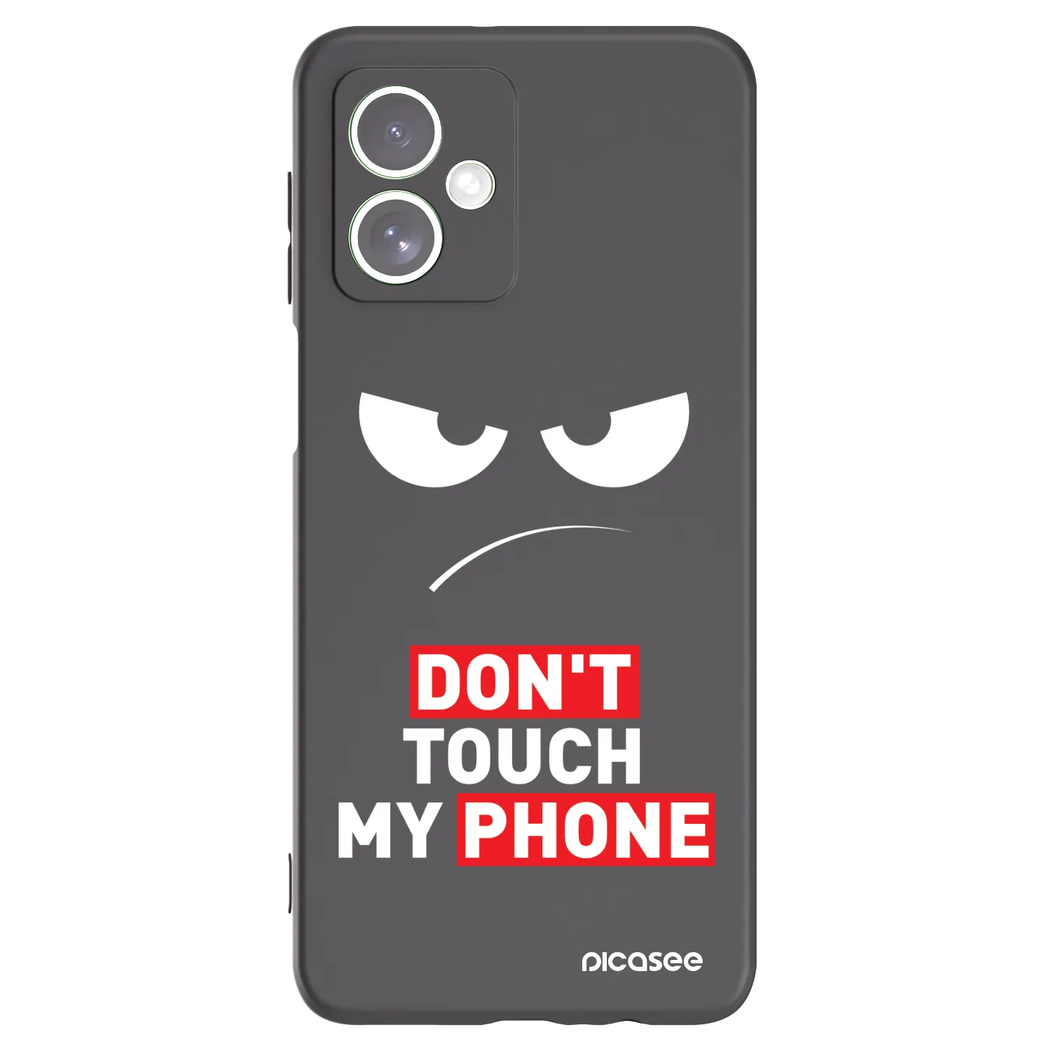 Picasee crna silikonska maskica za Motorola Moto G54 5G - Angry Eyes - Transparent