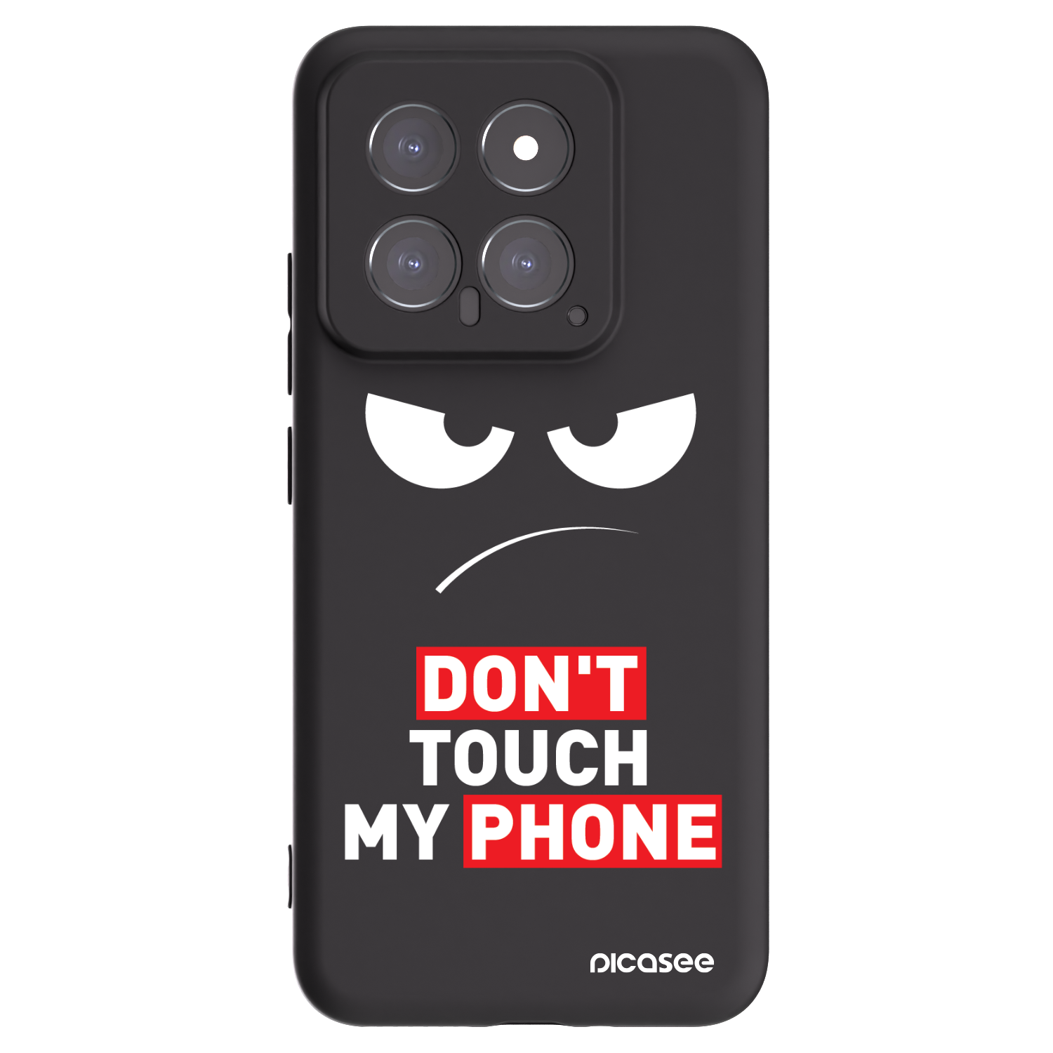 Picasee crna silikonska maskica za Xiaomi 14 - Angry Eyes - Transparent