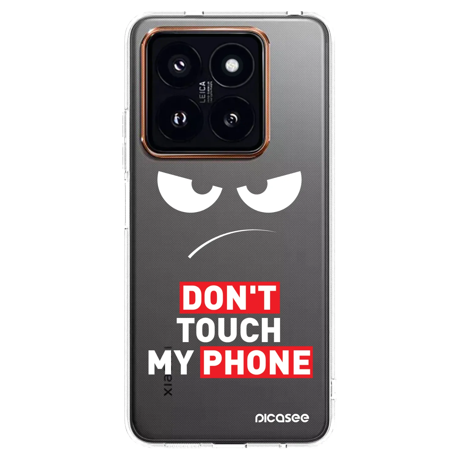 Picasee silikonska prozirna maskica za Xiaomi 14 Pro - Angry Eyes - Transparent