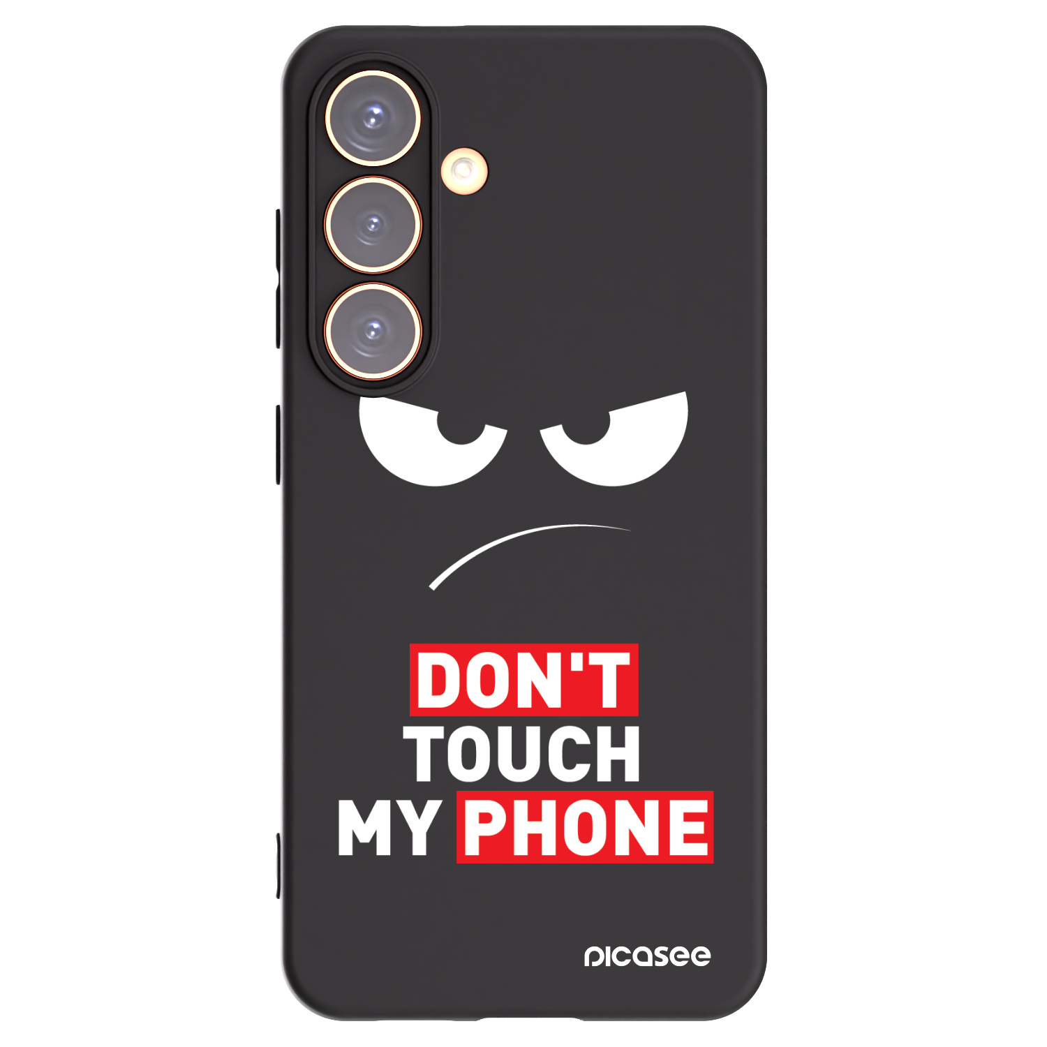 Picasee crna silikonska maskica za Samsung Galaxy S24 S921B 5G - Angry Eyes - Transparent