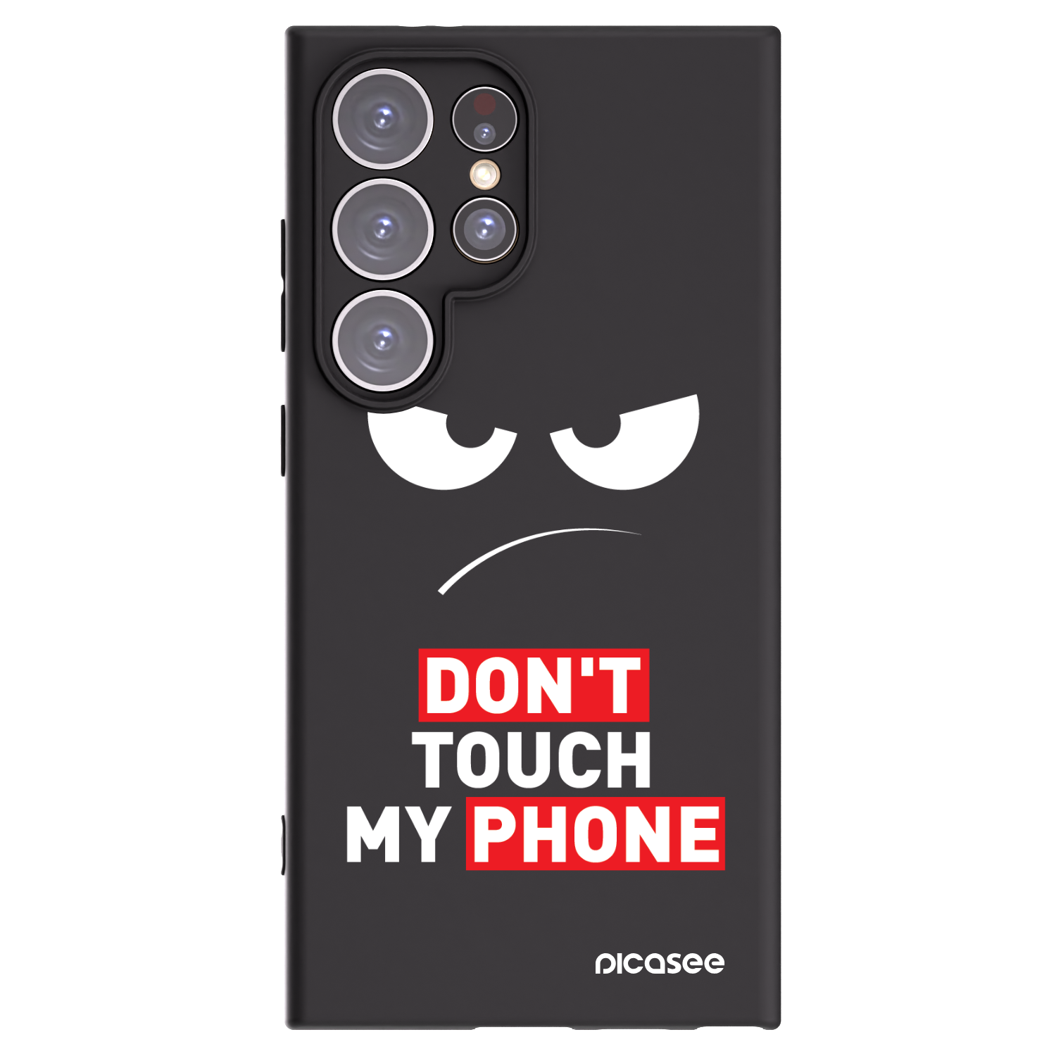 Picasee crna silikonska maskica za Samsung Galaxy S24 Ultra S928B 5G - Angry Eyes - Transparent