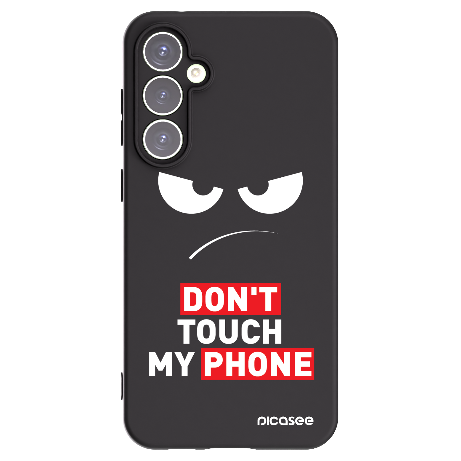 Picasee crna silikonska maskica za Samsung Galaxy S23 FE S711B - Angry Eyes - Transparent