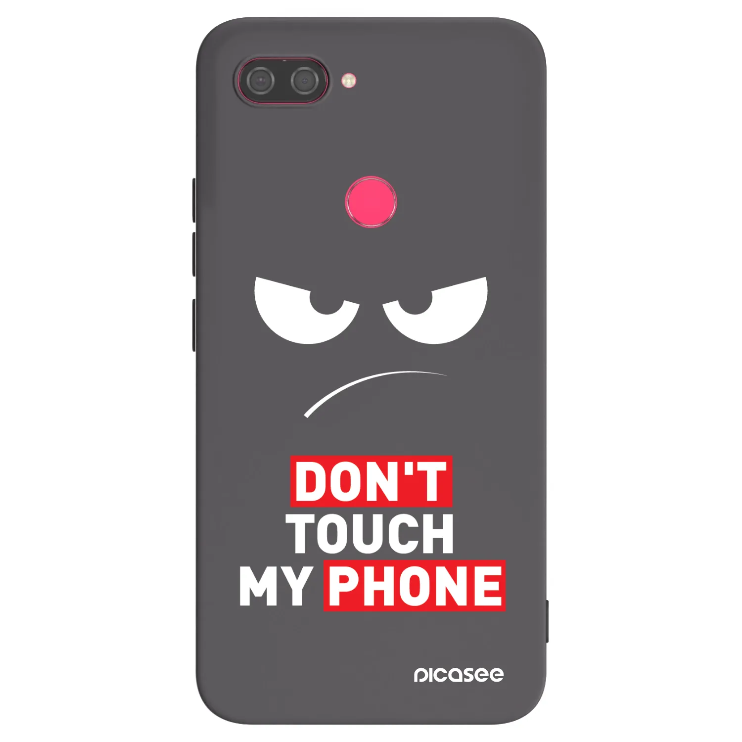 Picasee crna silikonska maskica za Xiaomi Mi 8 Lite - Angry Eyes - Transparent