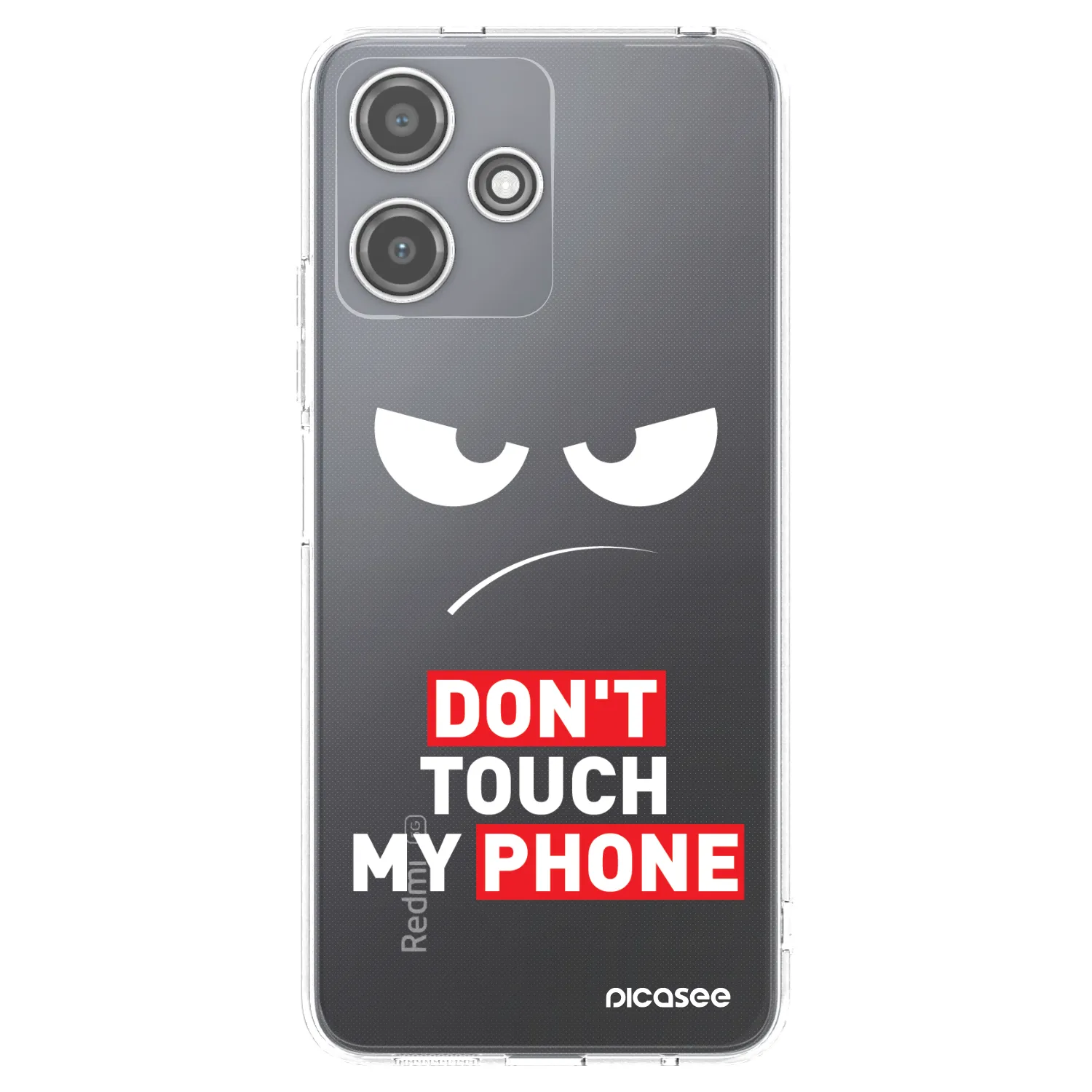 Picasee silikonska prozirna maskica za Xiaomi Redmi 12 5G - Angry Eyes - Transparent