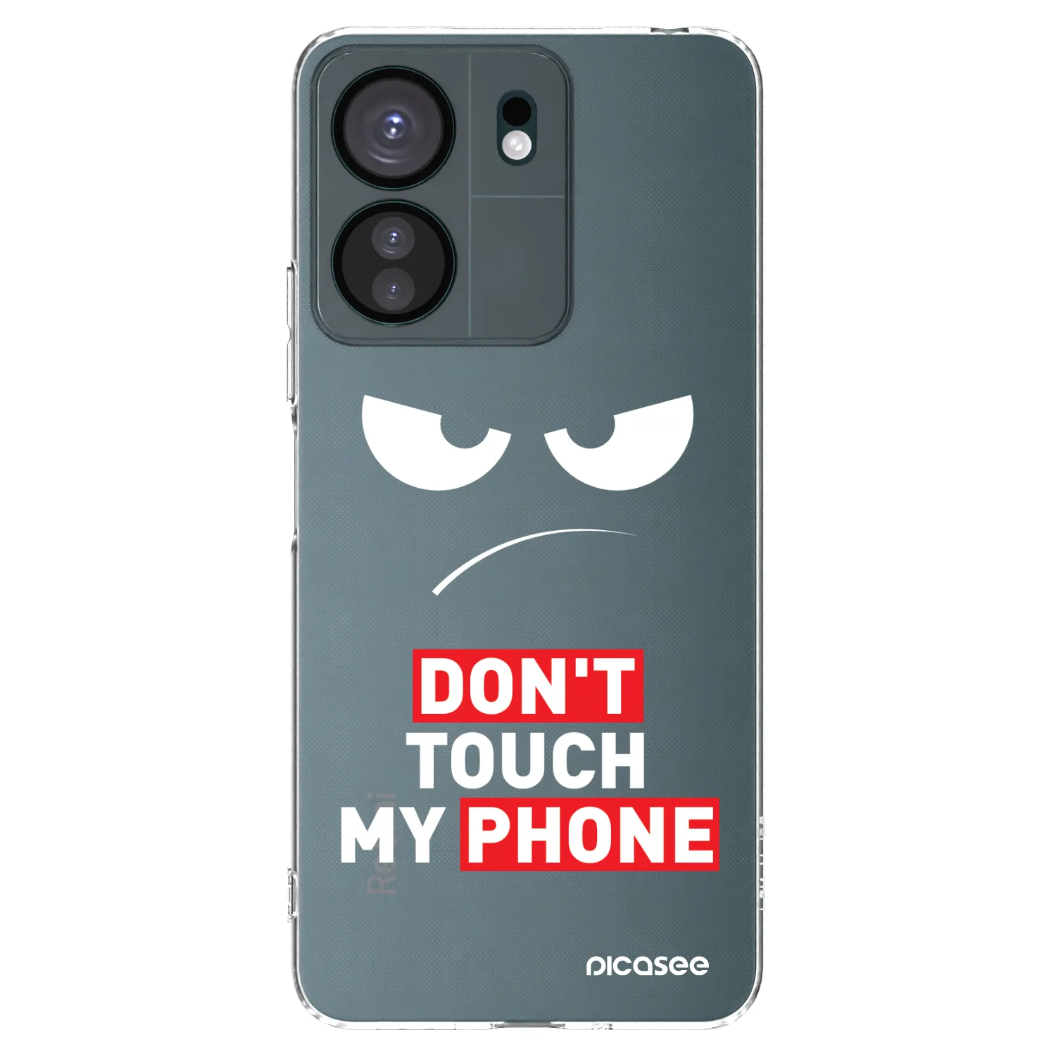 Picasee silikonska prozirna maskica za Xiaomi Redmi 13C 4G - Angry Eyes - Transparent