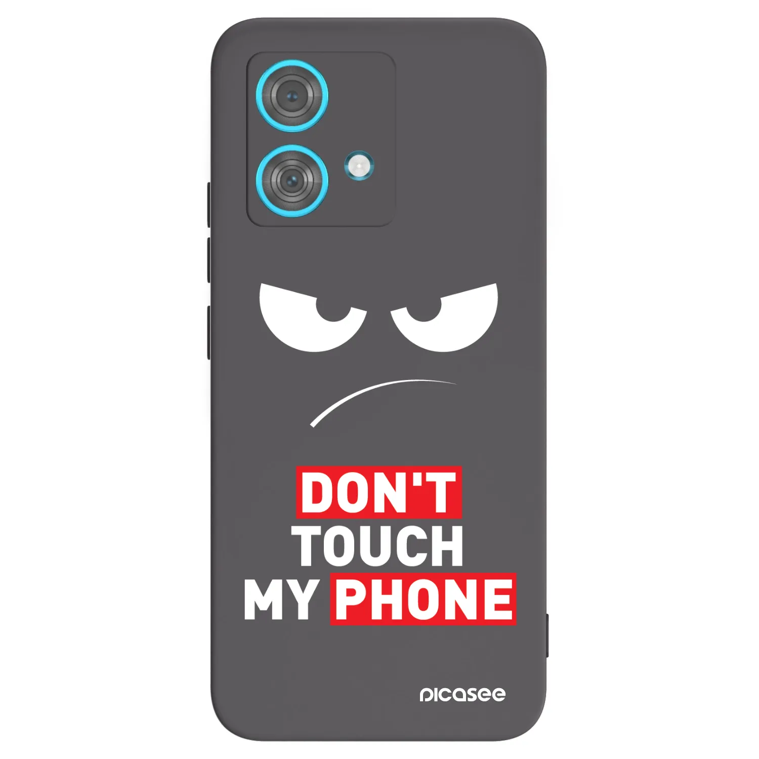 Picasee crna silikonska maskica za Motorola Edge 40 Neo - Angry Eyes - Transparent