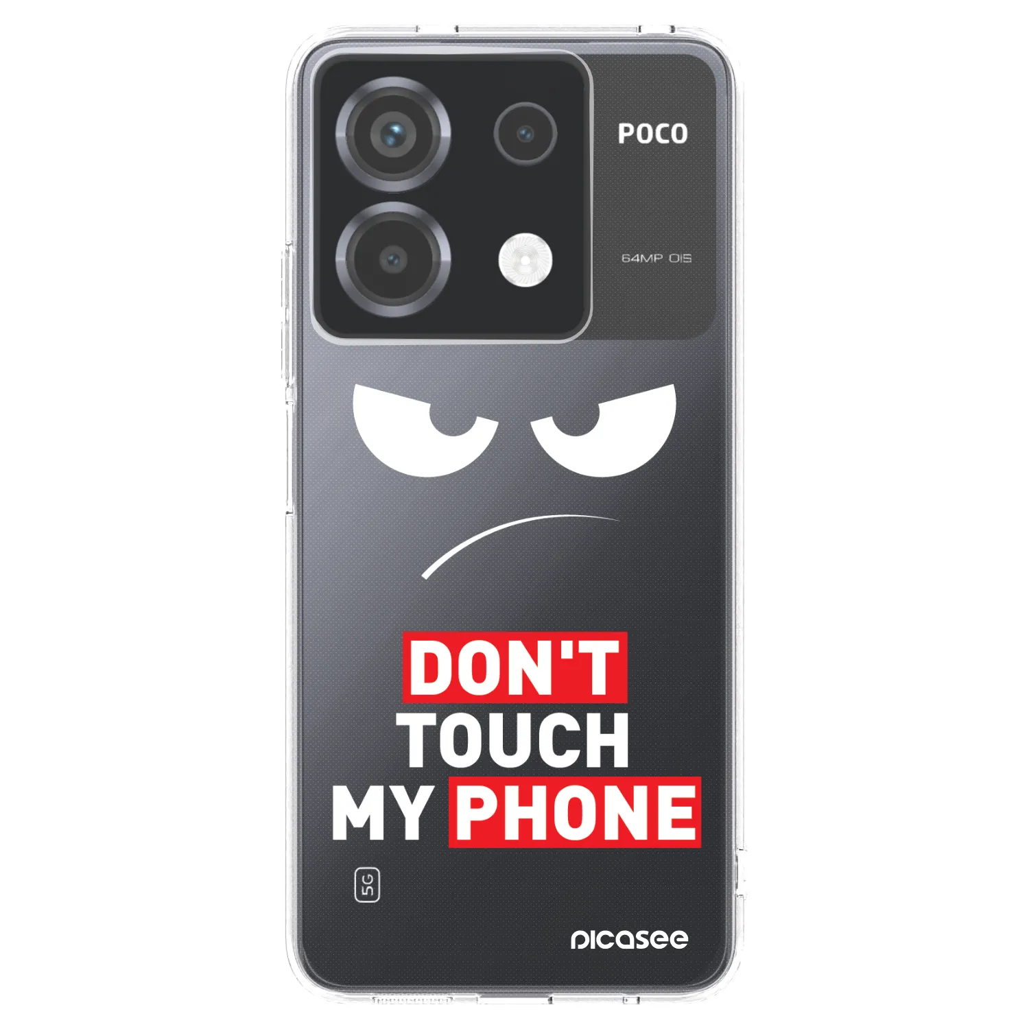 Picasee silikonska prozirna maskica za Xiaomi Poco X6 - Angry Eyes - Transparent