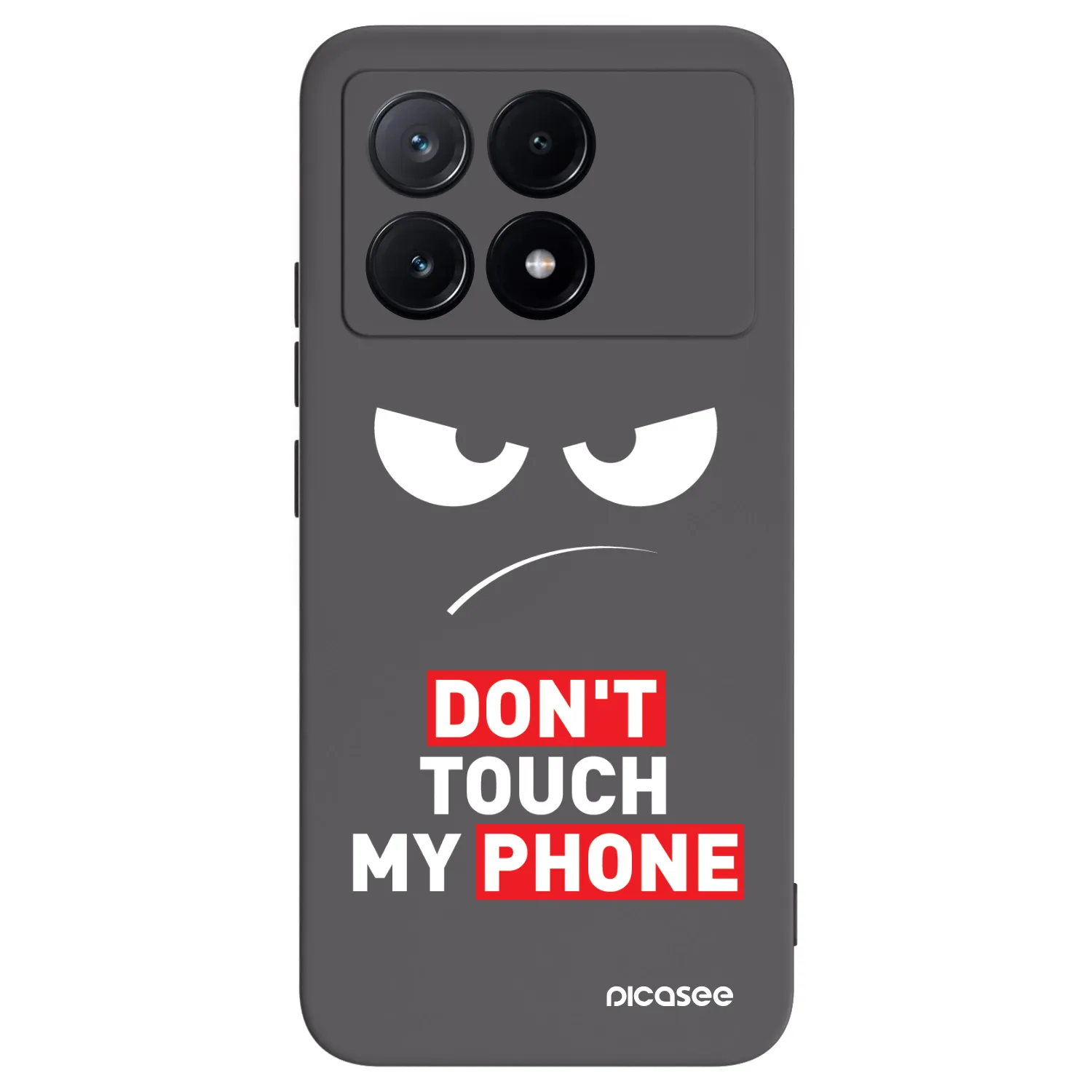 Picasee crna silikonska maskica za Xiaomi Poco X6 Pro - Angry Eyes - Transparent