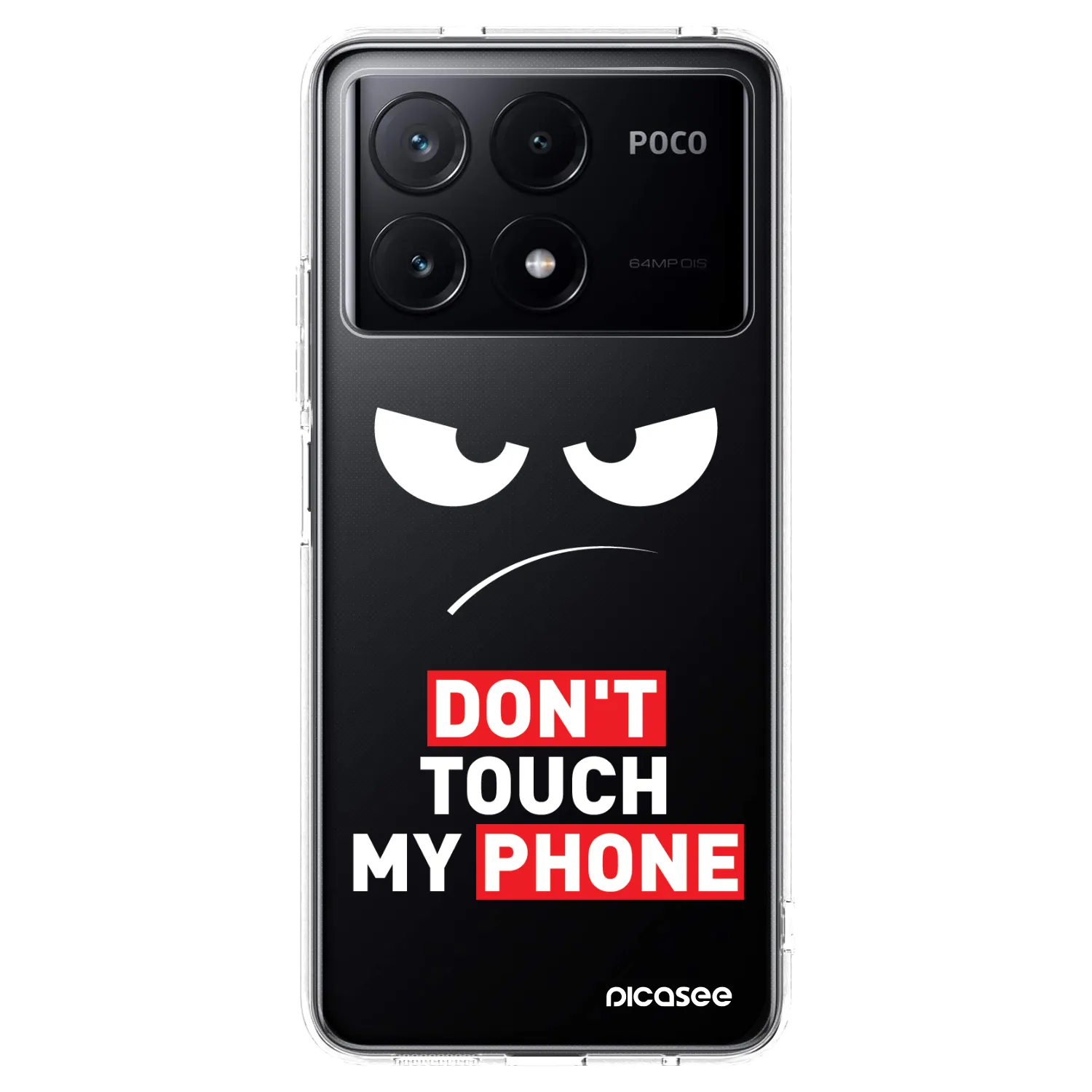 Picasee silikonska prozirna maskica za Xiaomi Poco X6 Pro - Angry Eyes - Transparent