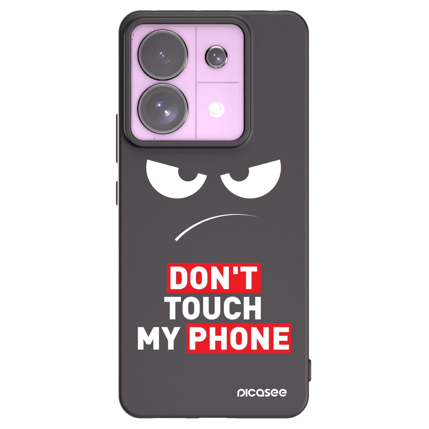 Picasee crna silikonska maskica za Xiaomi Redmi Note 13 Pro 5G - Angry Eyes - Transparent