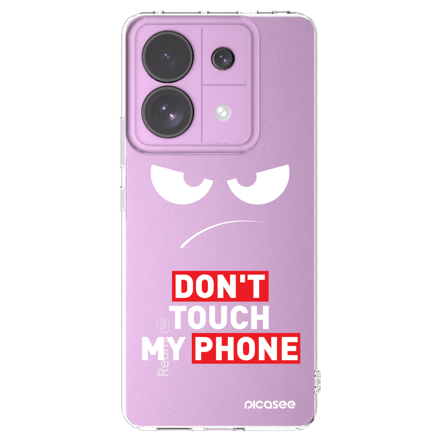 Picasee silikonska prozirna maskica za Xiaomi Redmi Note 13 Pro 5G - Angry Eyes - Transparent