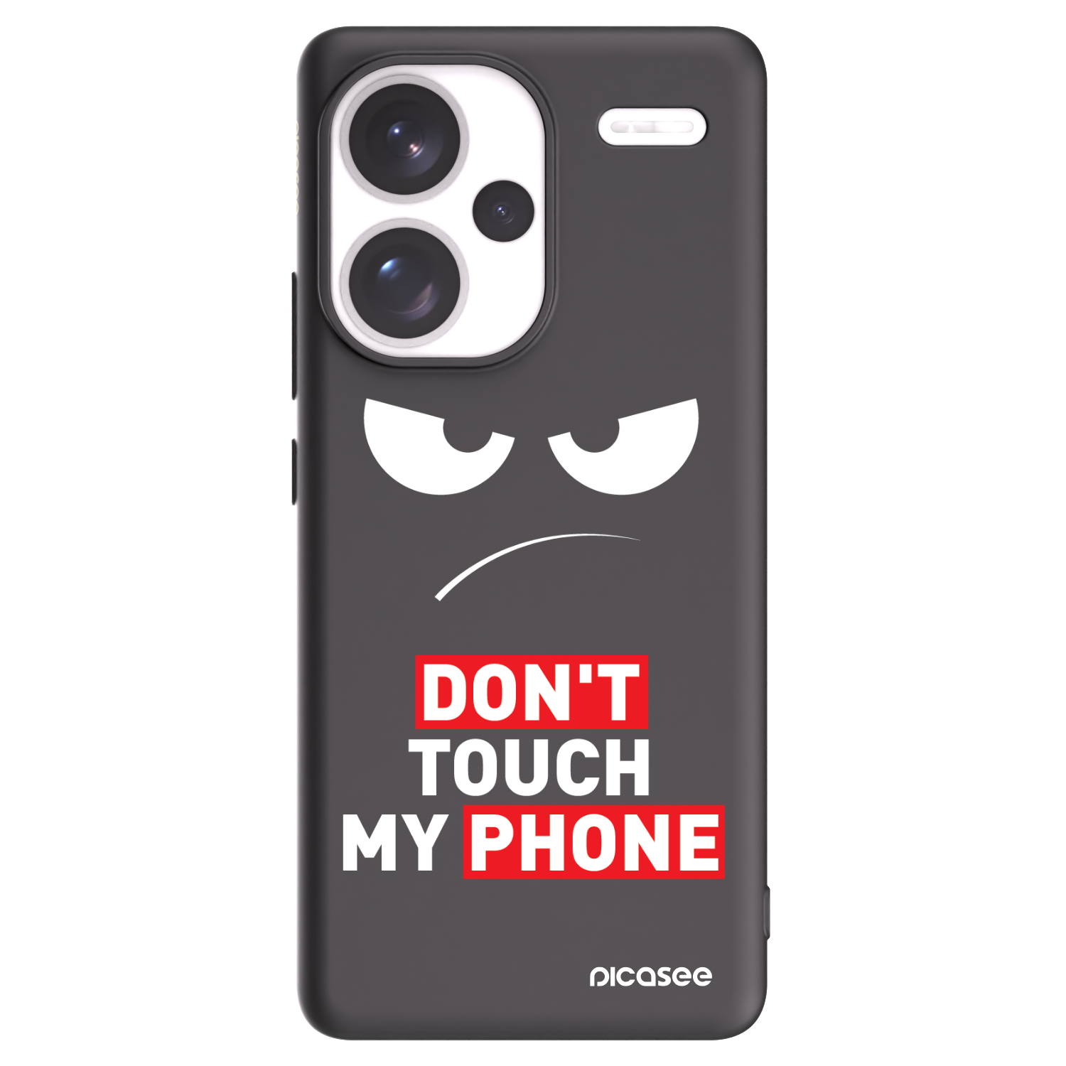 Picasee crna silikonska maskica za Xiaomi Redmi Note 13 Pro+ 5G - Angry Eyes - Transparent