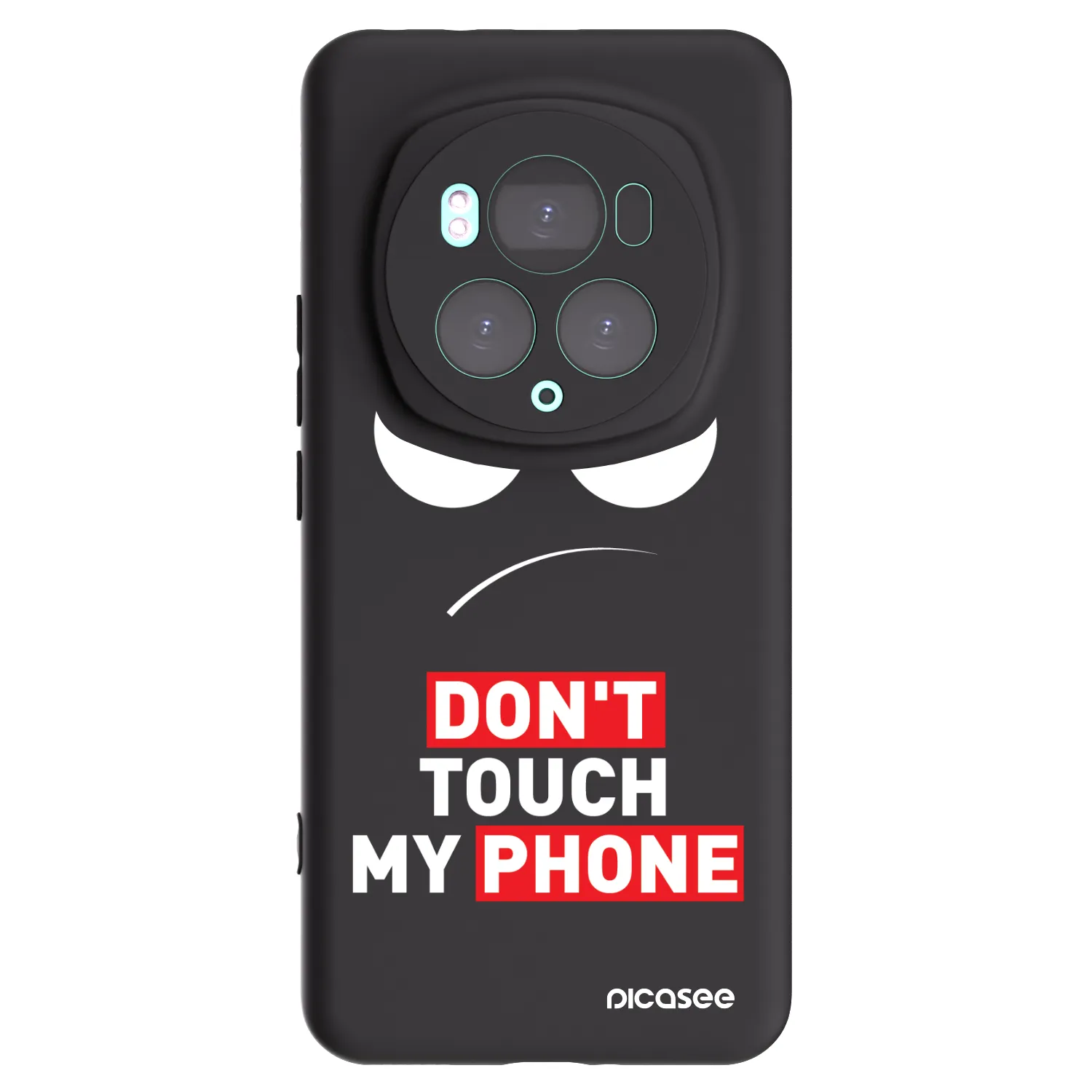 Picasee crna silikonska maskica za Honor Magic6 Pro - Angry Eyes - Transparent