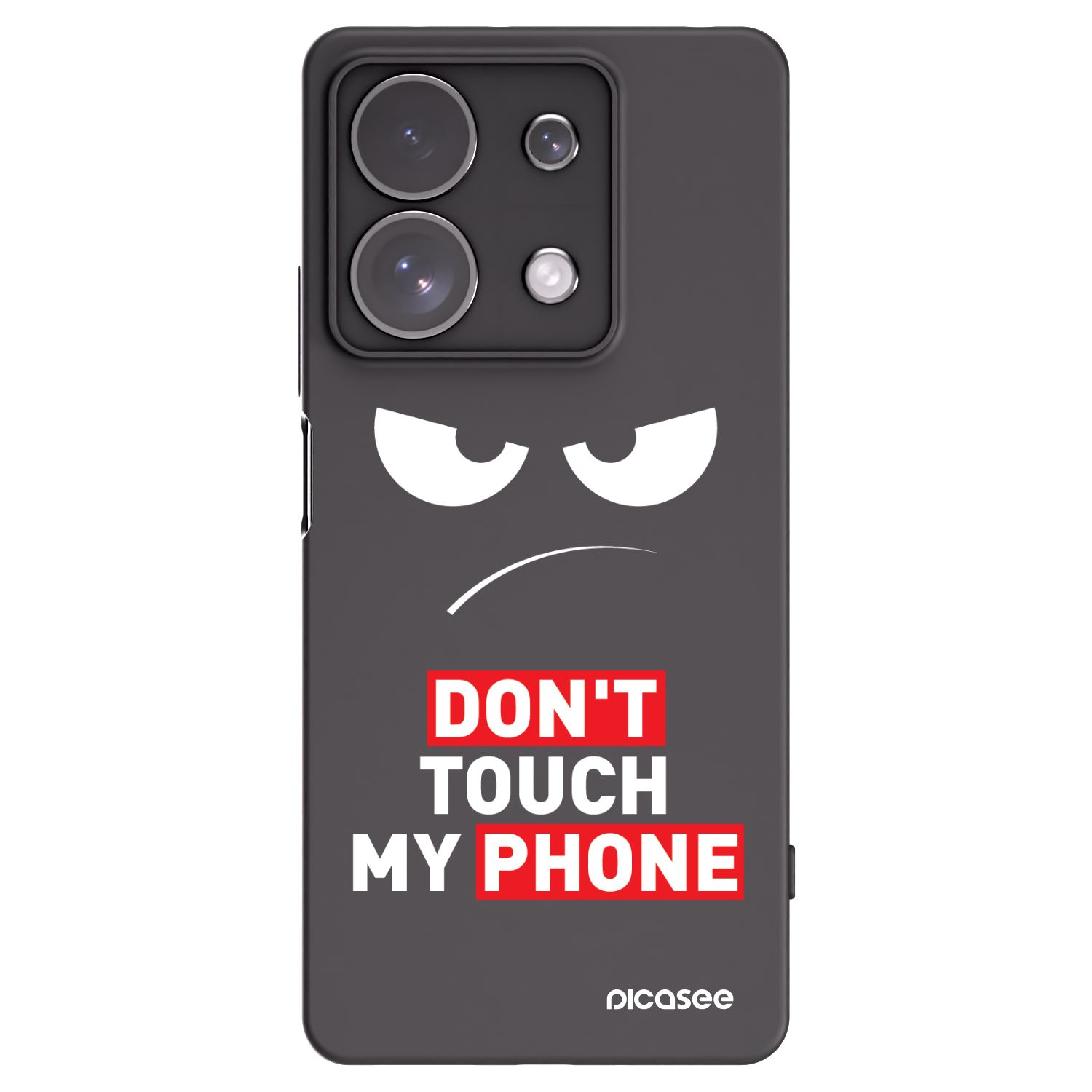 Picasee crna silikonska maskica za Xiaomi Redmi Note 13 Pro 4G - Angry Eyes - Transparent