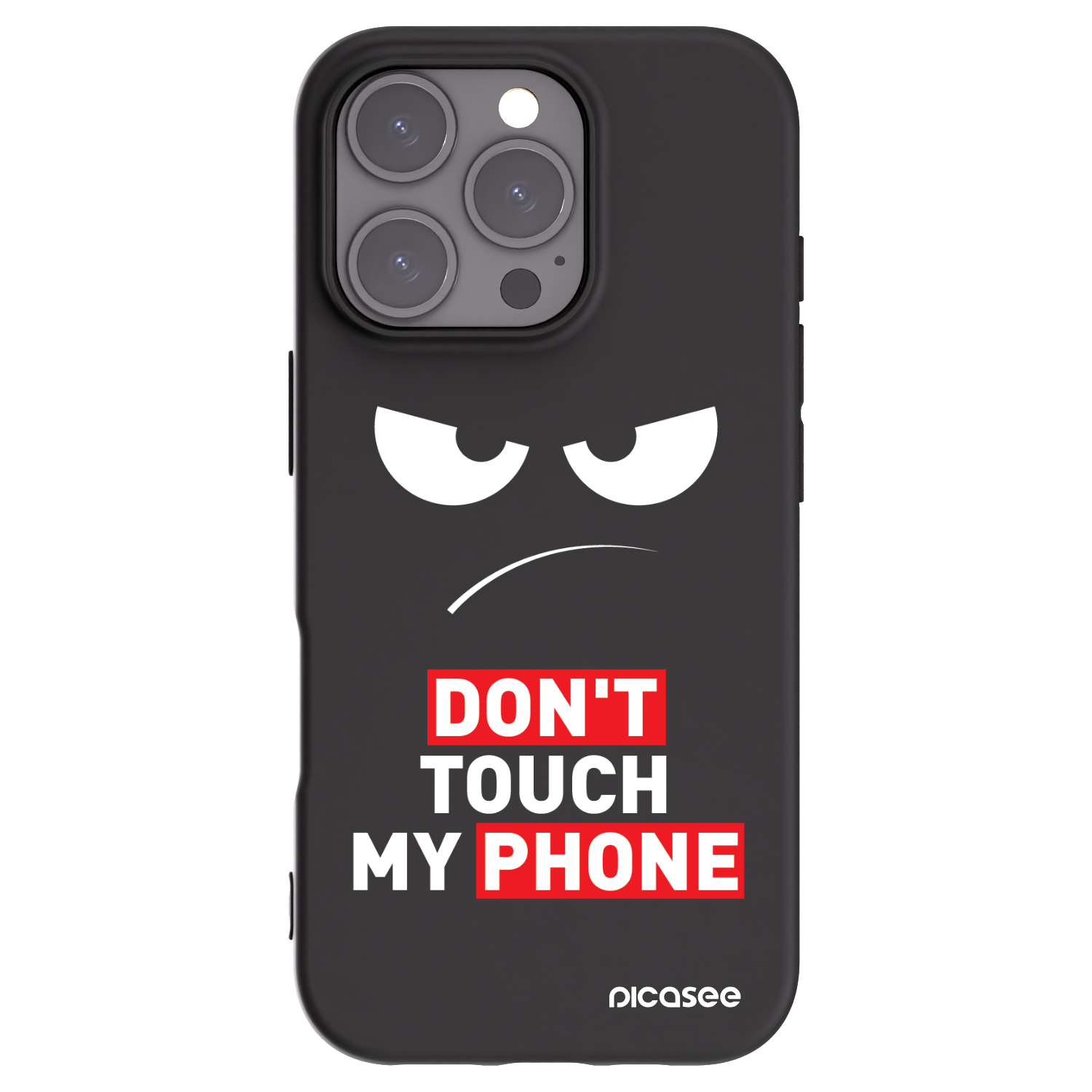 Picasee crna silikonska maskica za Apple iPhone 16 Pro - Angry Eyes - Transparent
