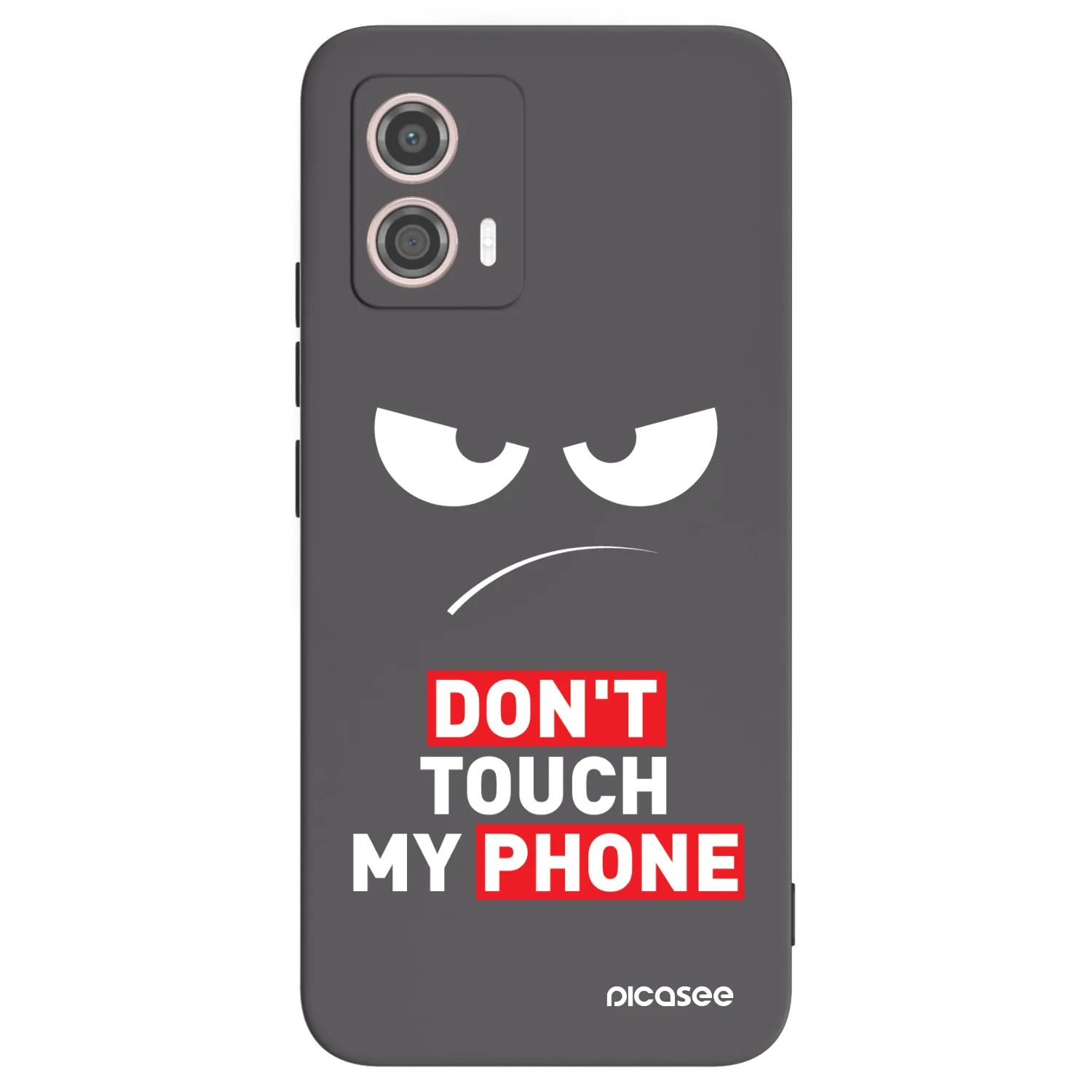 Picasee crna silikonska maskica za Motorola Moto G53 5G - Angry Eyes - Transparent