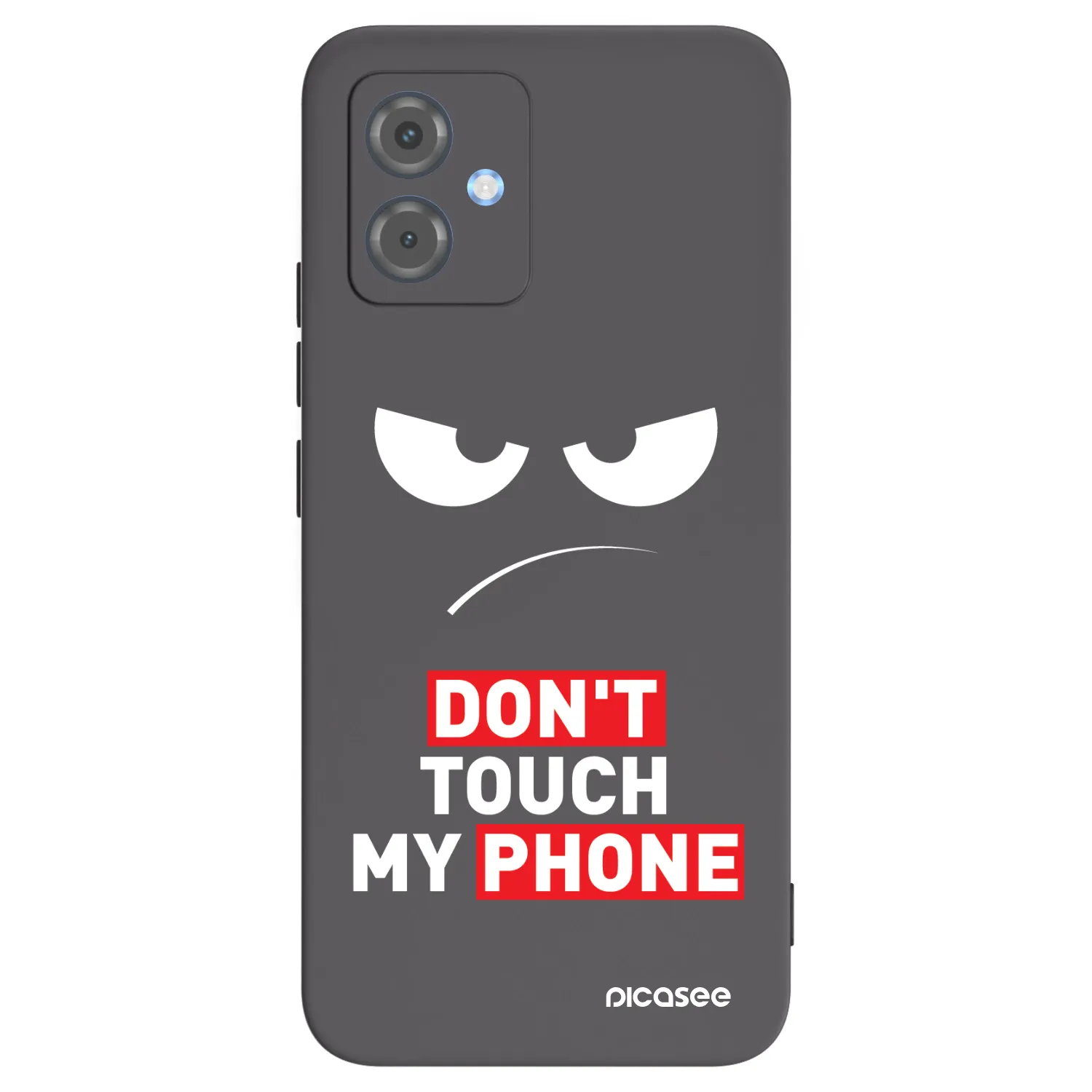 Picasee crna silikonska maskica za Motorola Moto G14 - Angry Eyes - Transparent