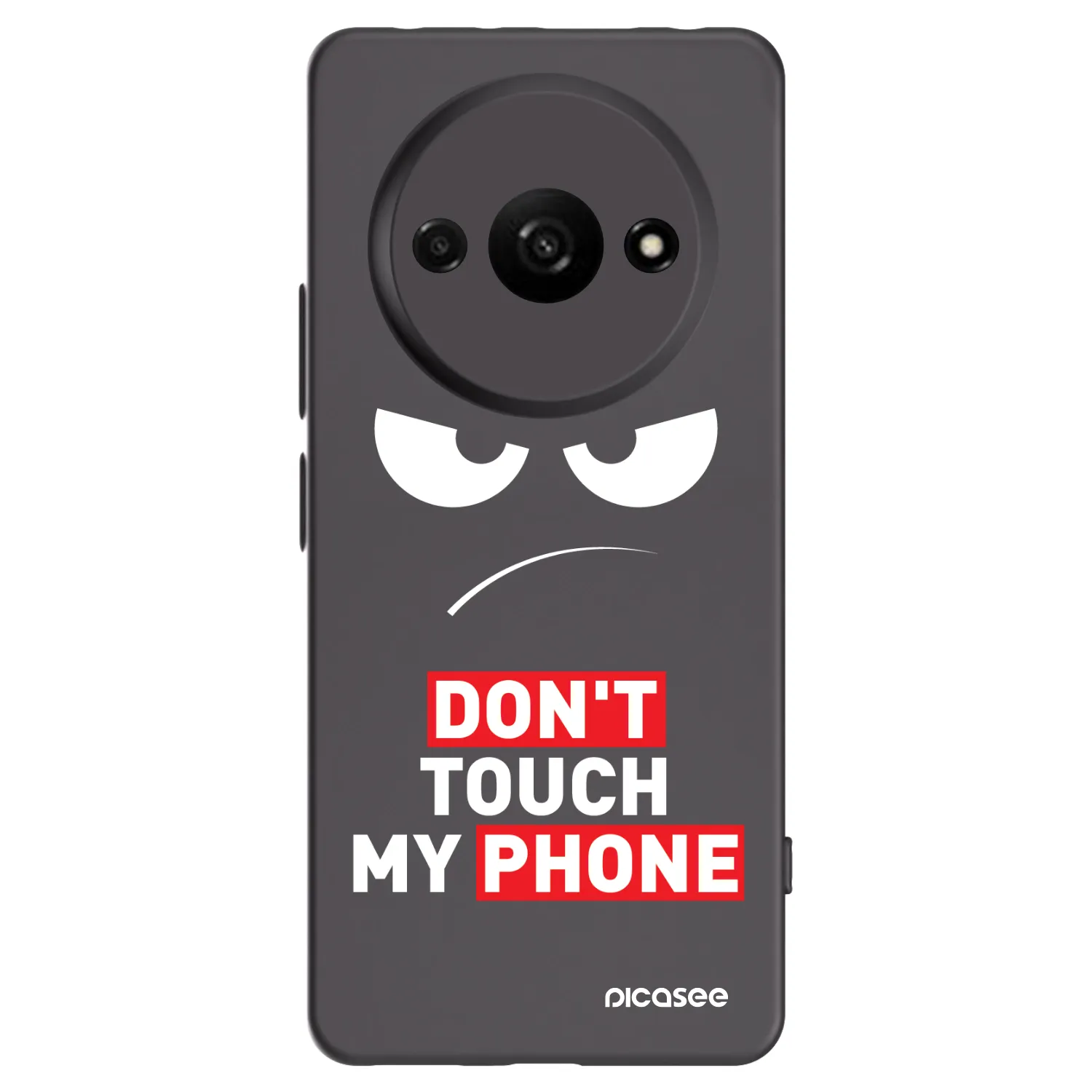 Picasee crna silikonska maskica za Xiaomi Redmi A3 - Angry Eyes - Transparent
