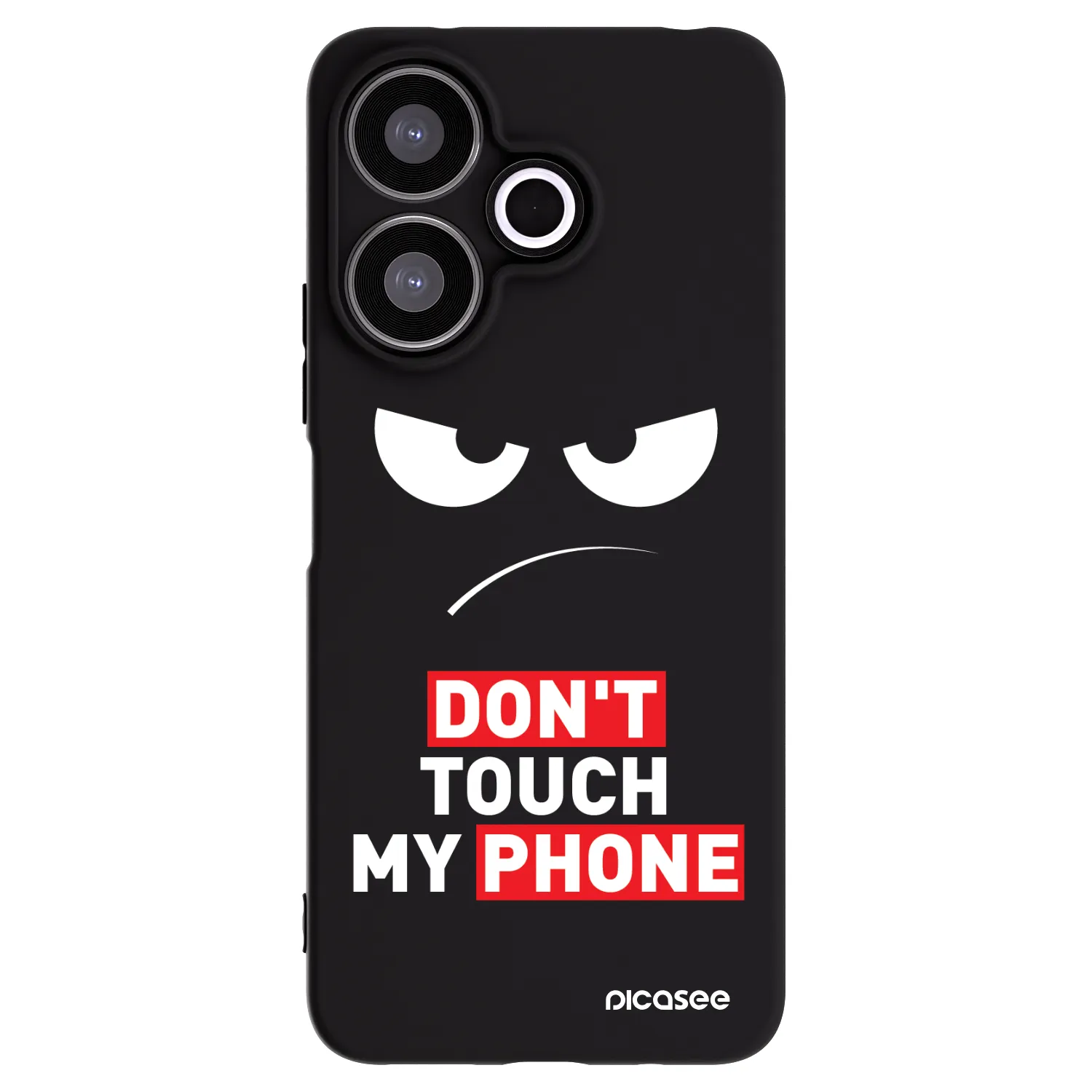 Picasee crna silikonska maskica za Xiaomi Redmi 13 4G - Angry Eyes - Transparent