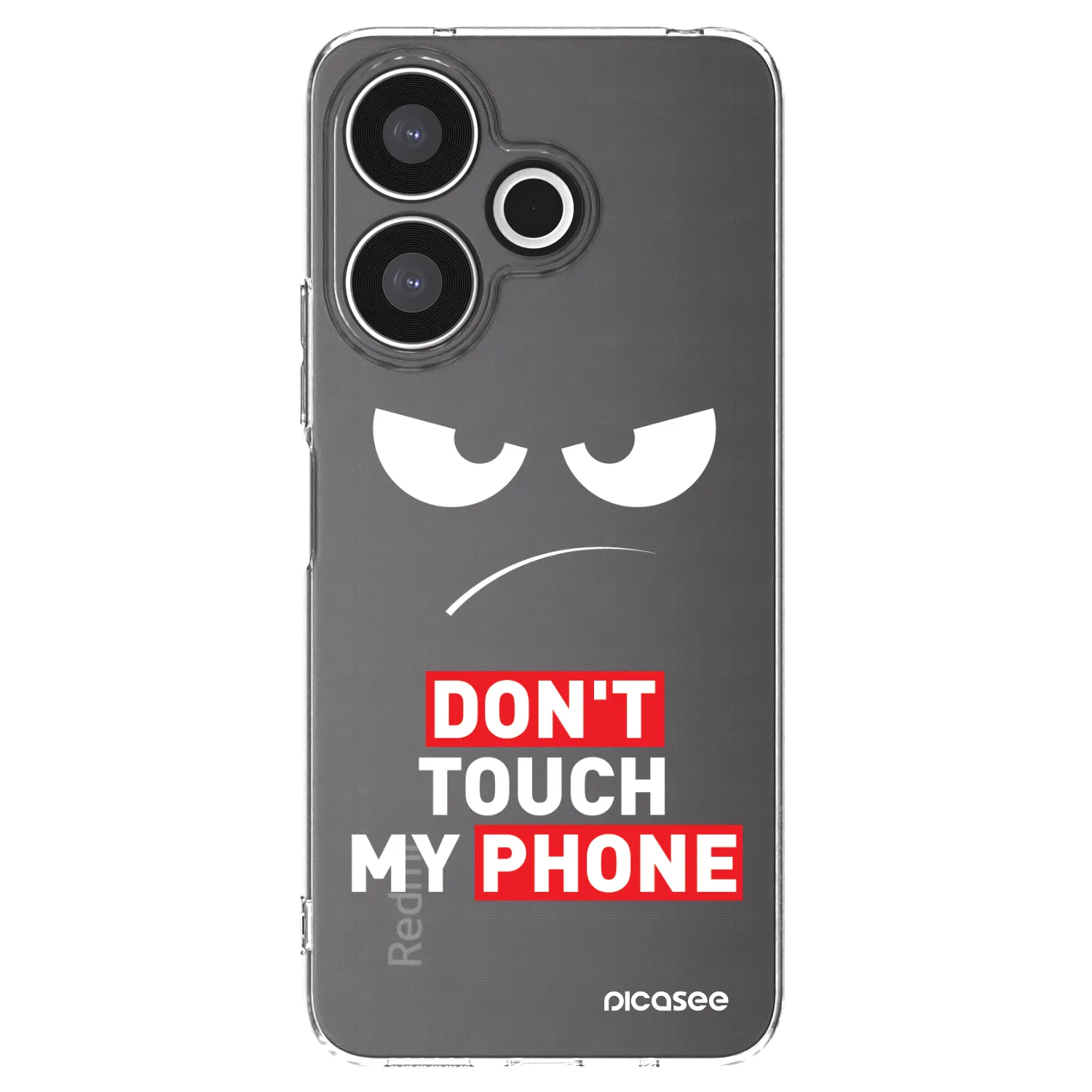Picasee silikonska prozirna maskica za Xiaomi Redmi 13 4G - Angry Eyes - Transparent