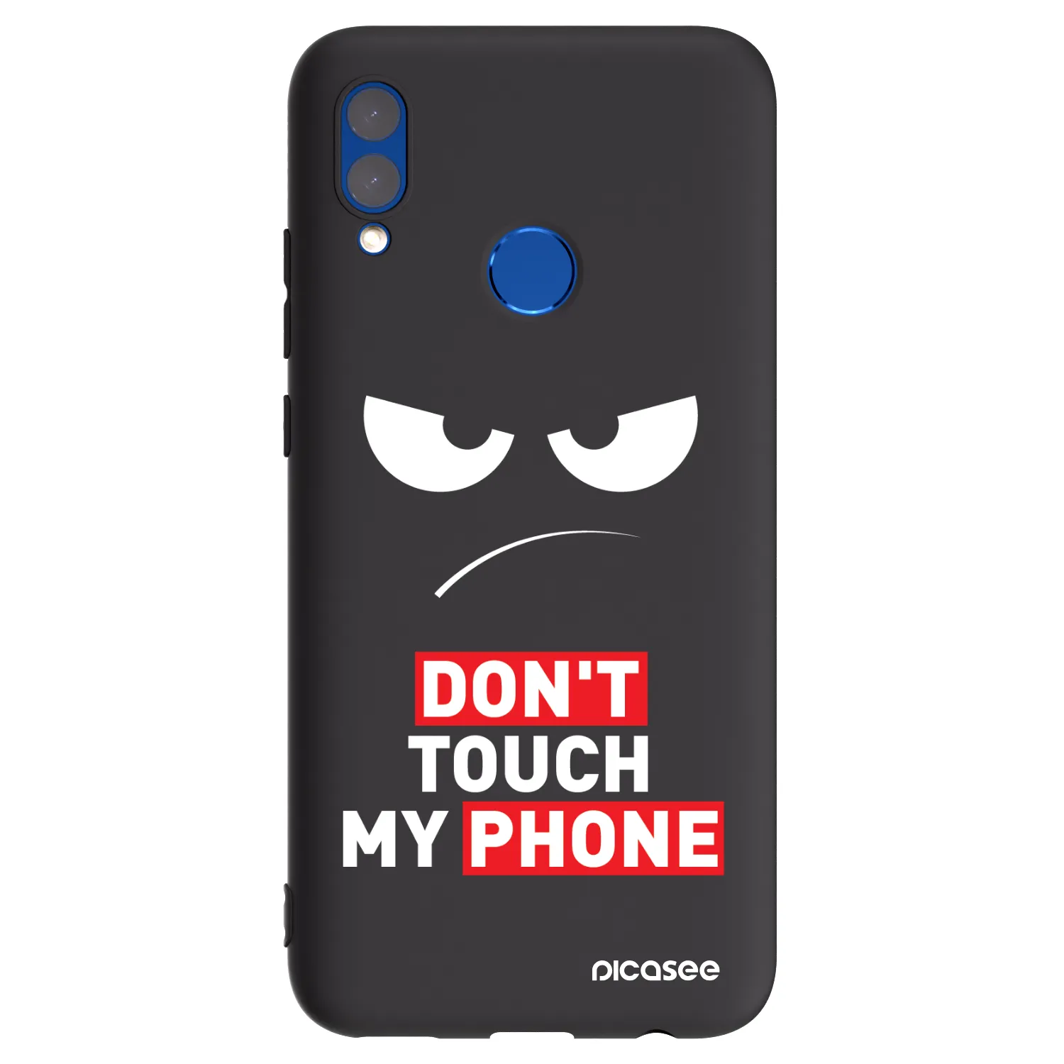 Picasee crna silikonska maskica za Huawei P Smart 2019 - Angry Eyes - Transparent
