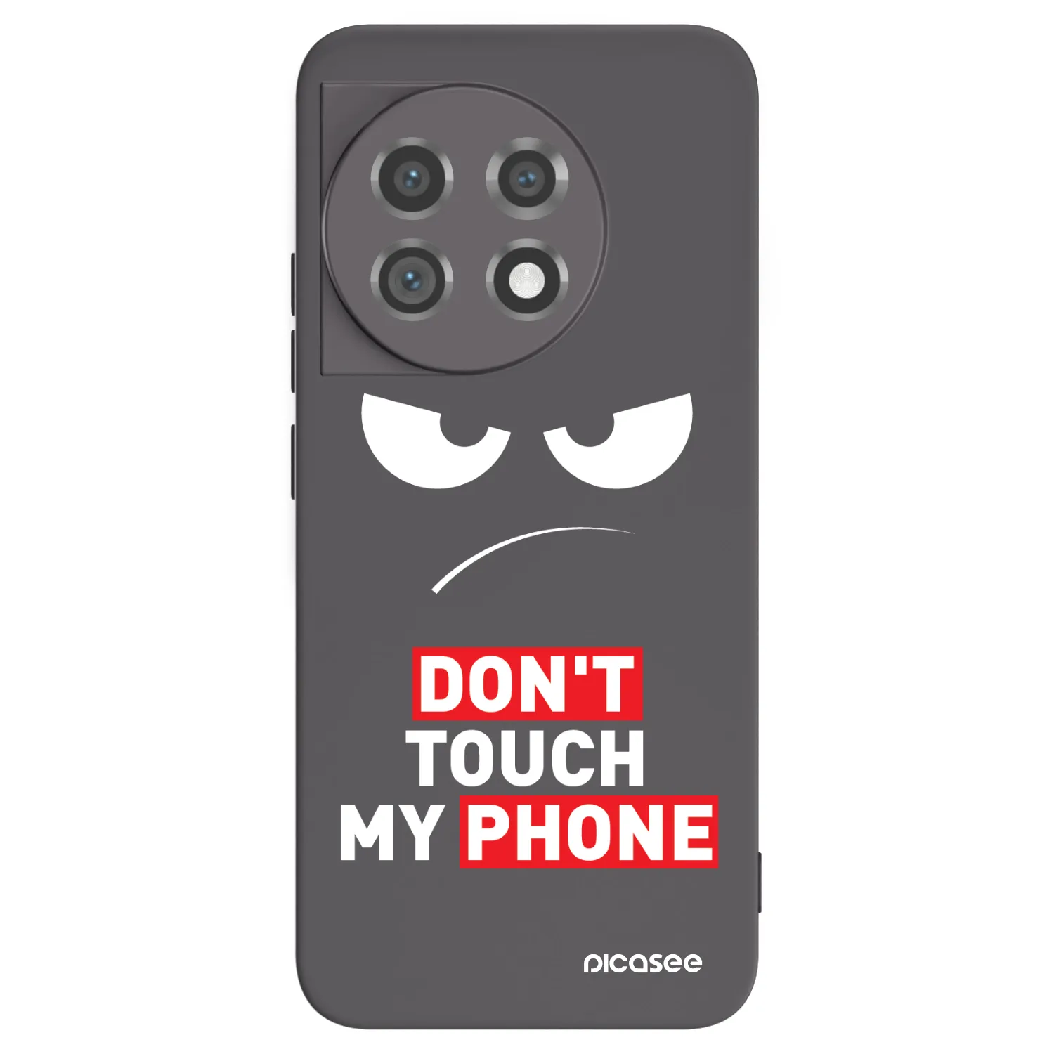 Picasee crna silikonska maskica za OnePlus 11 5G - Angry Eyes - Transparent