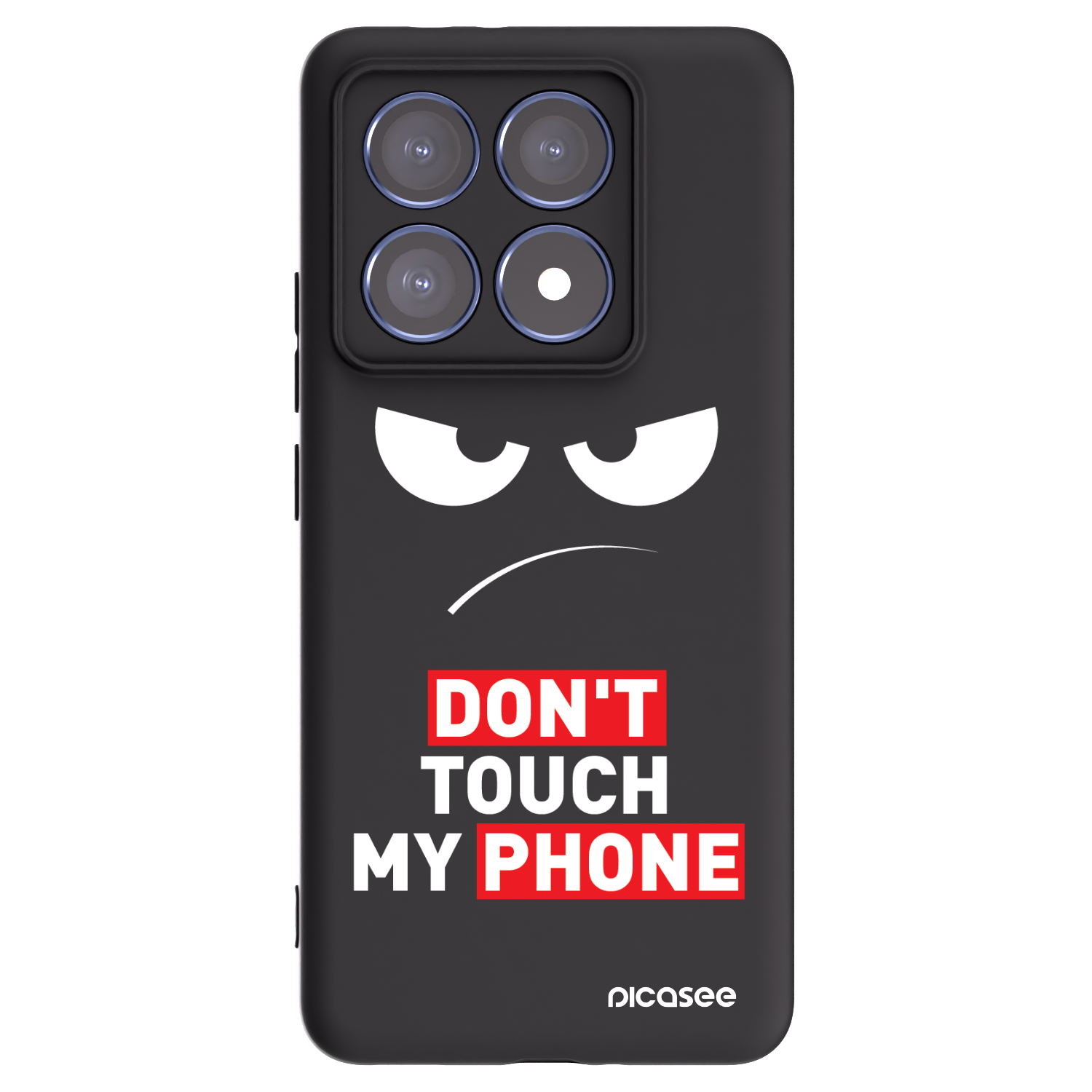 Picasee crna silikonska maskica za Xiaomi 14T Pro - Angry Eyes - Transparent
