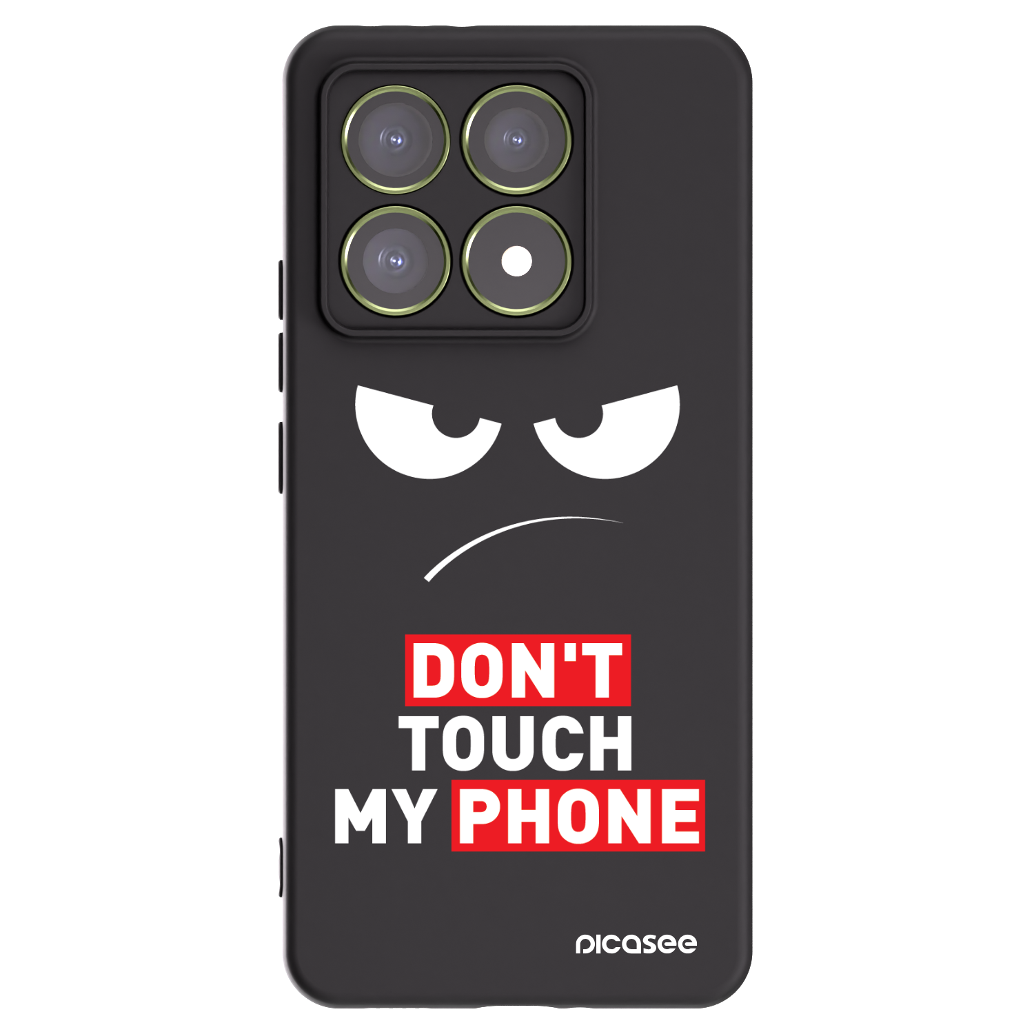 Picasee crna silikonska maskica za Xiaomi 14T - Angry Eyes - Transparent